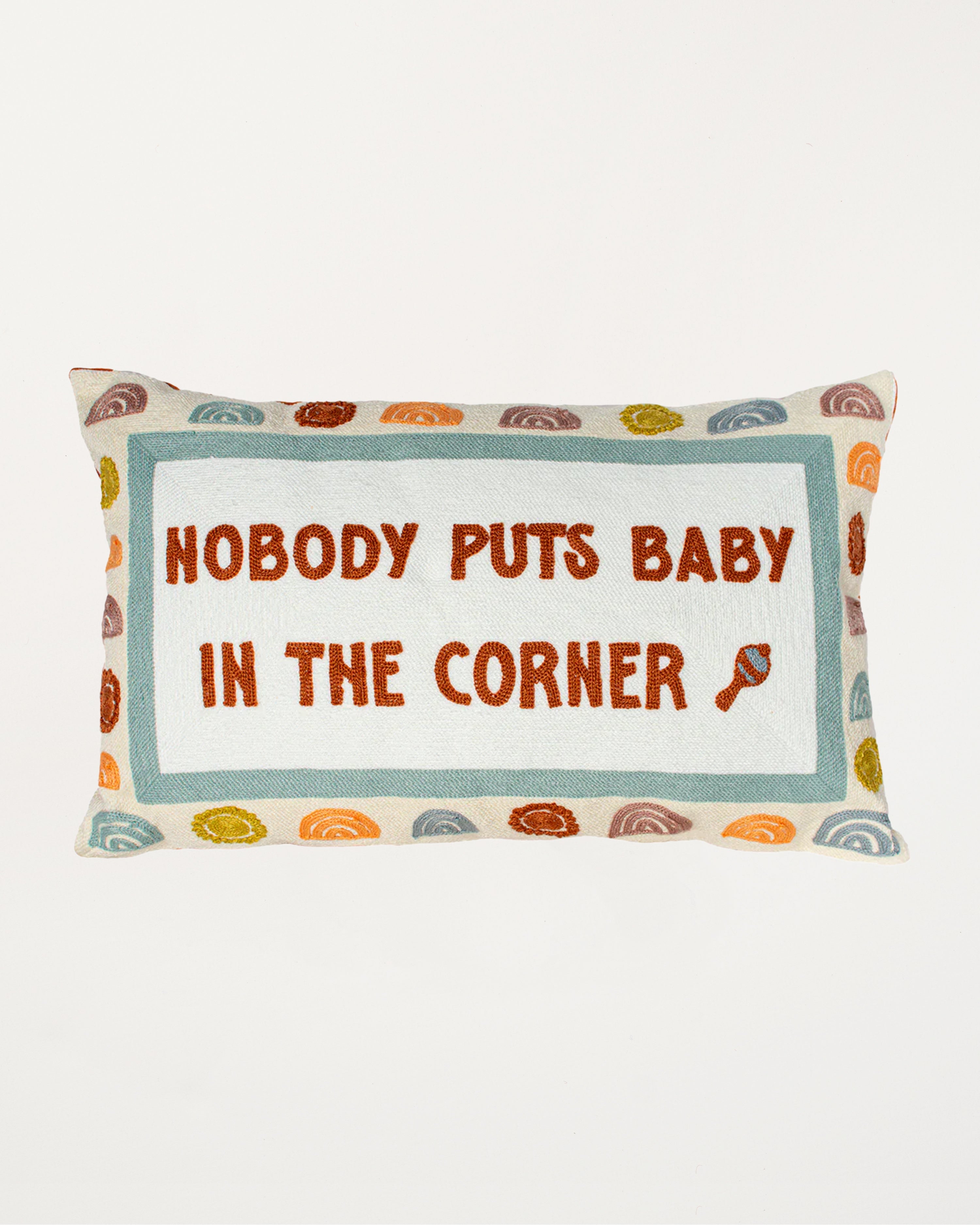 Nobody Puts Baby In The Corner Needlepoint Cushion