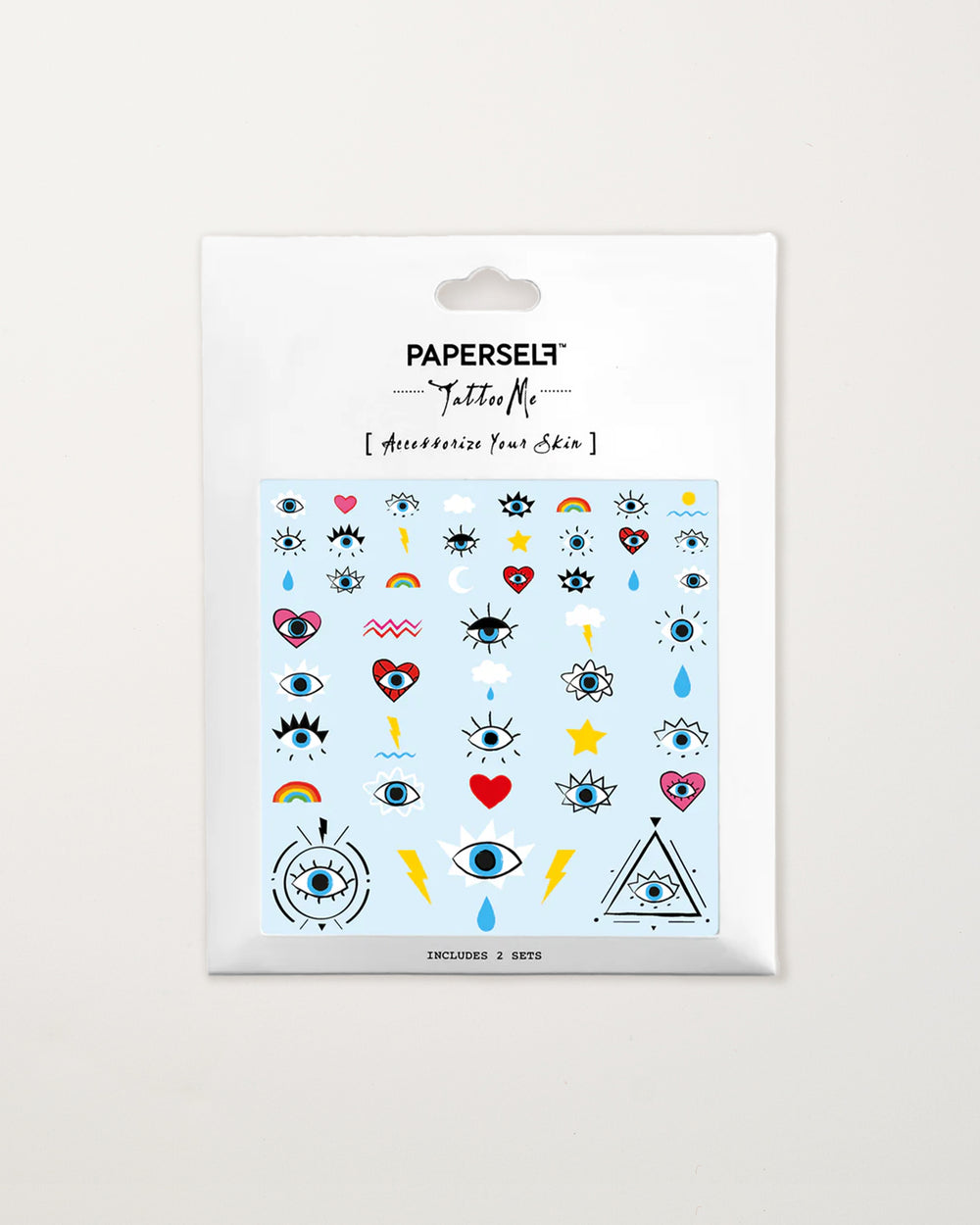 Not So Evil Eyes White Temporary Tattoos