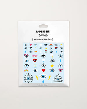 Not So Evil Eyes White Temporary Tattoos