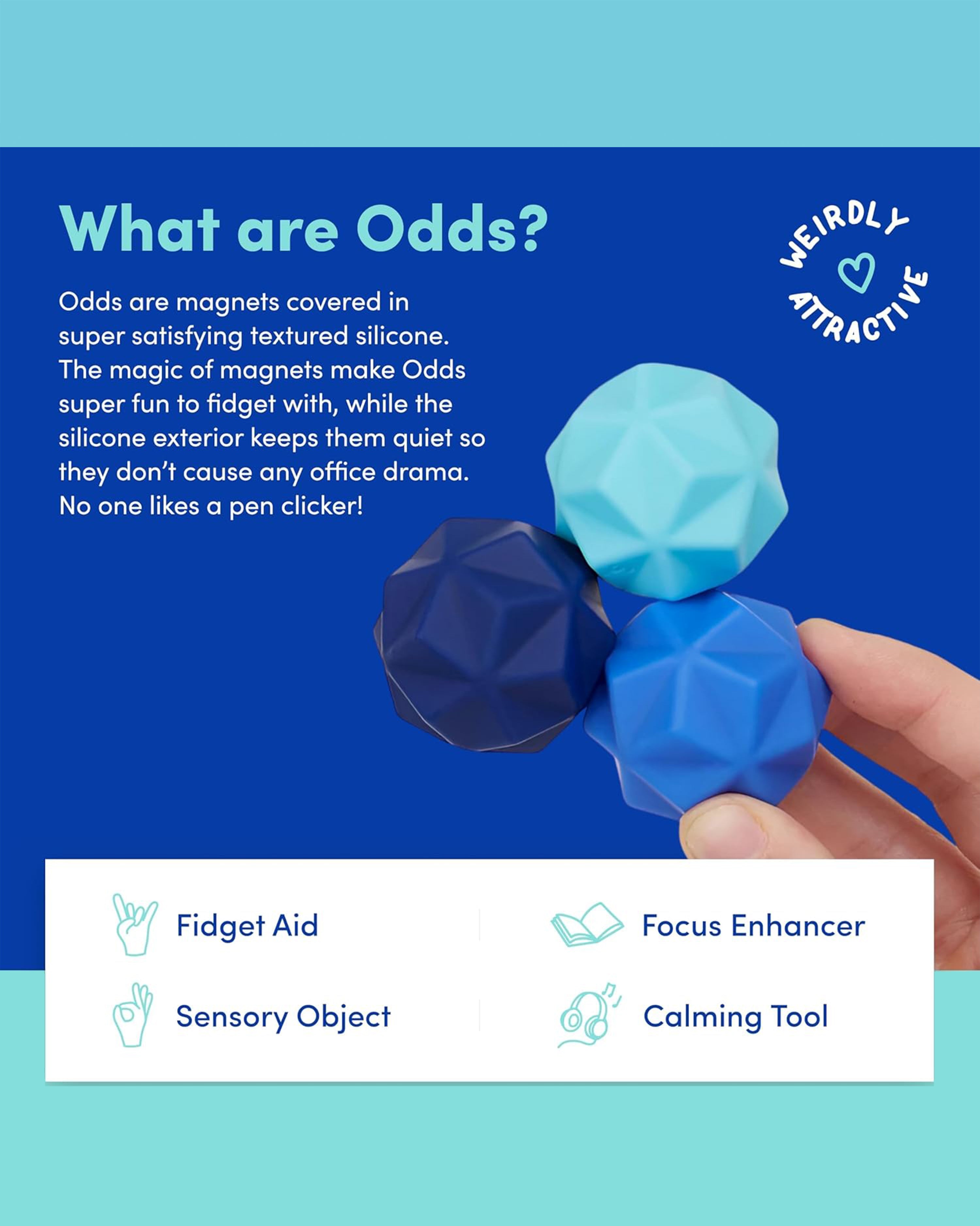 Odds Silicone Magnets Blue Peaks