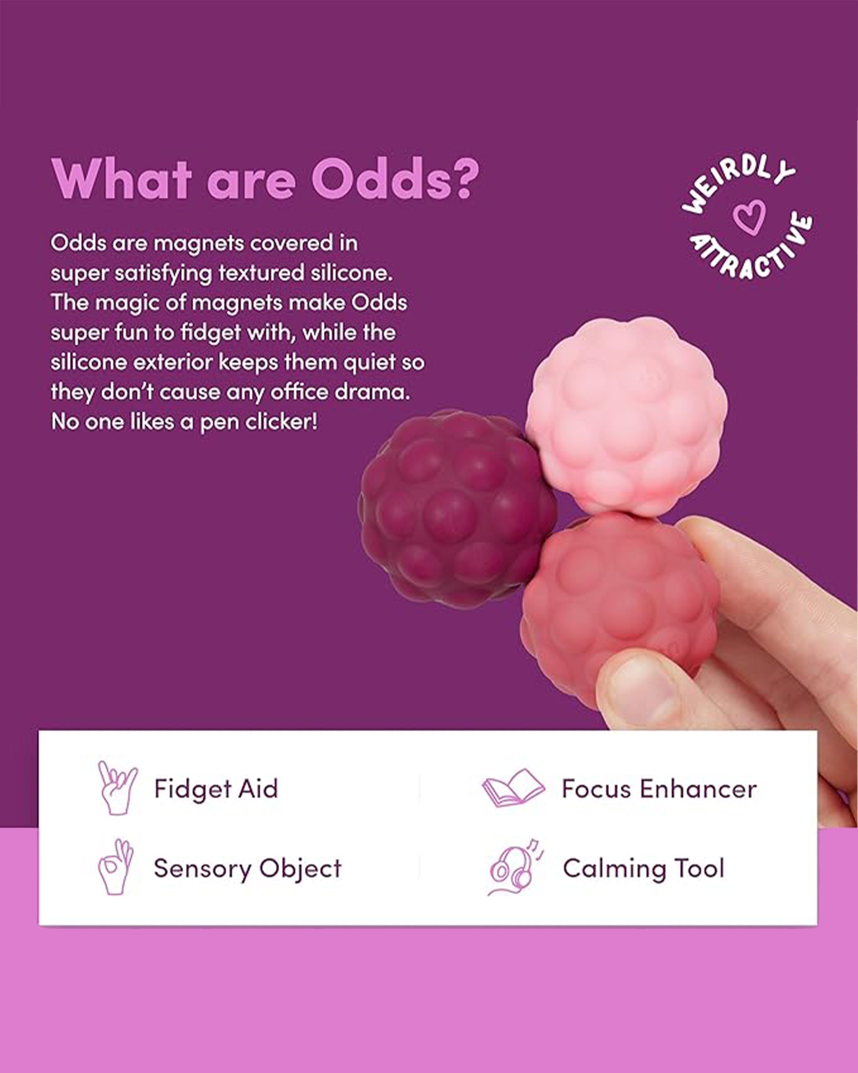 Odds Silicone Magnets Purple Bumps