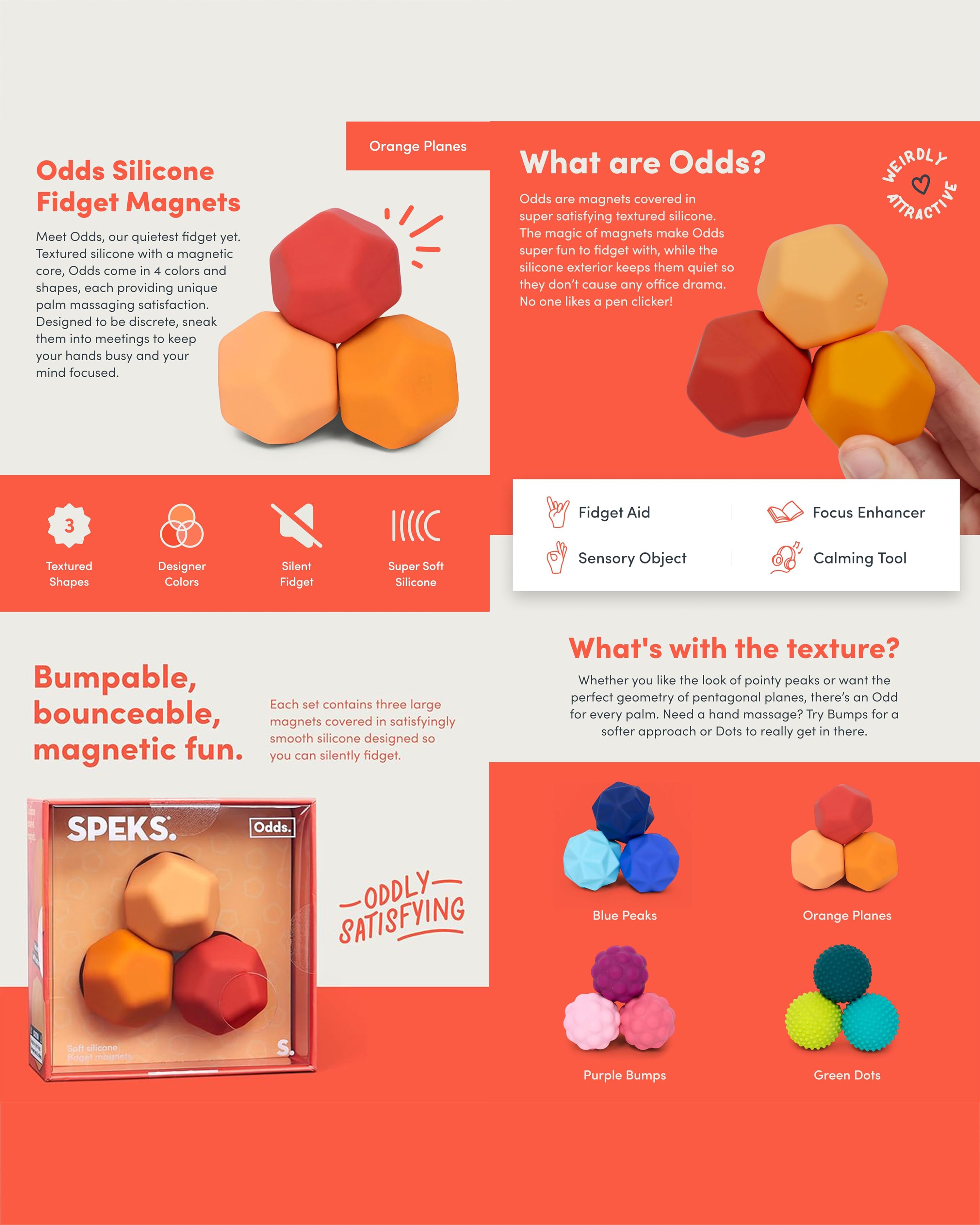 Odds Silicone Magnets Orange Planes