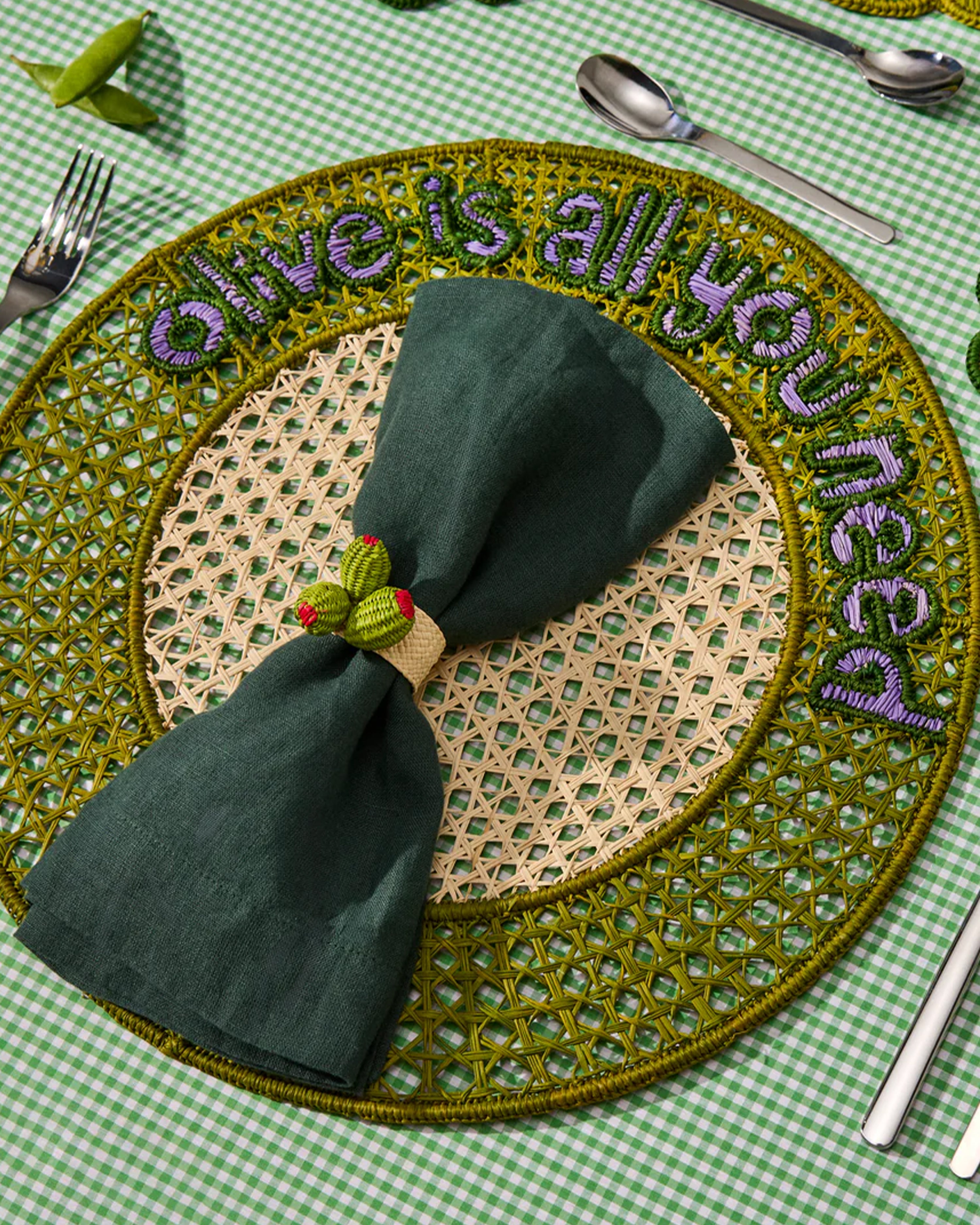 Green Olives Napkin Ring