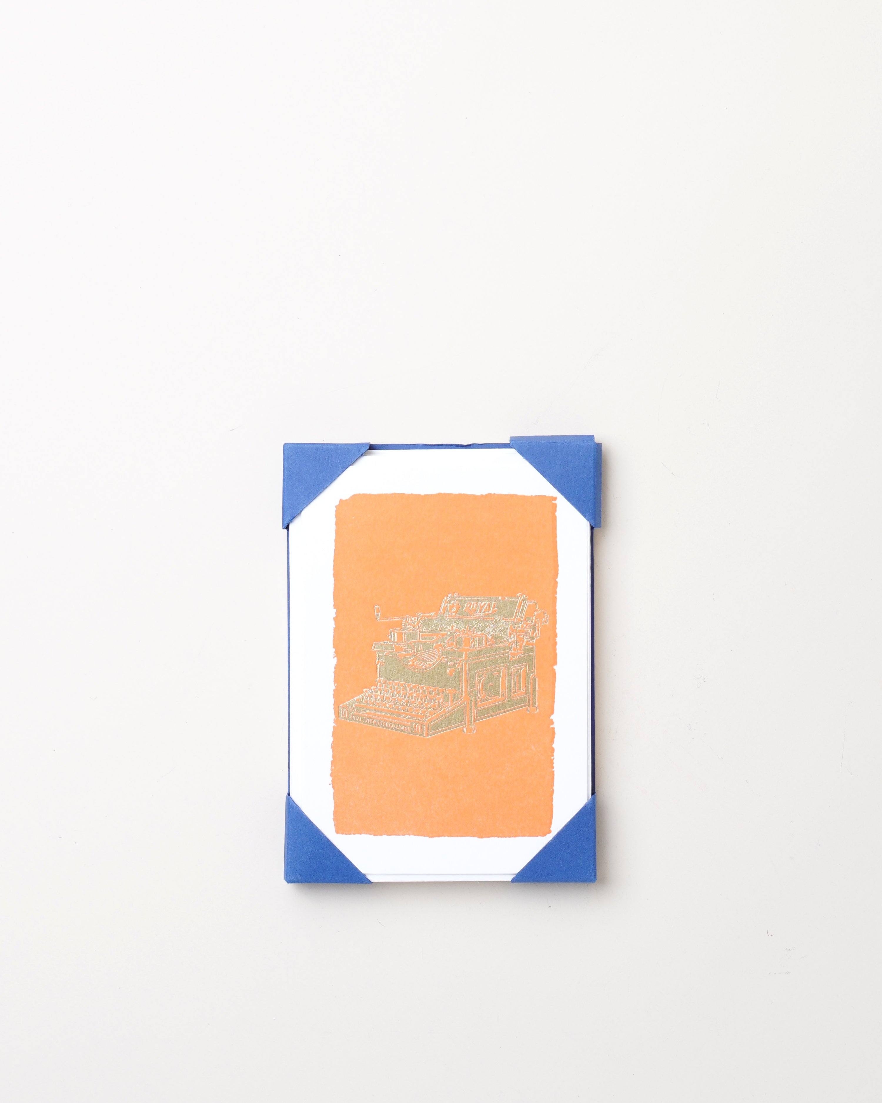 Orange Typewriter Card Set