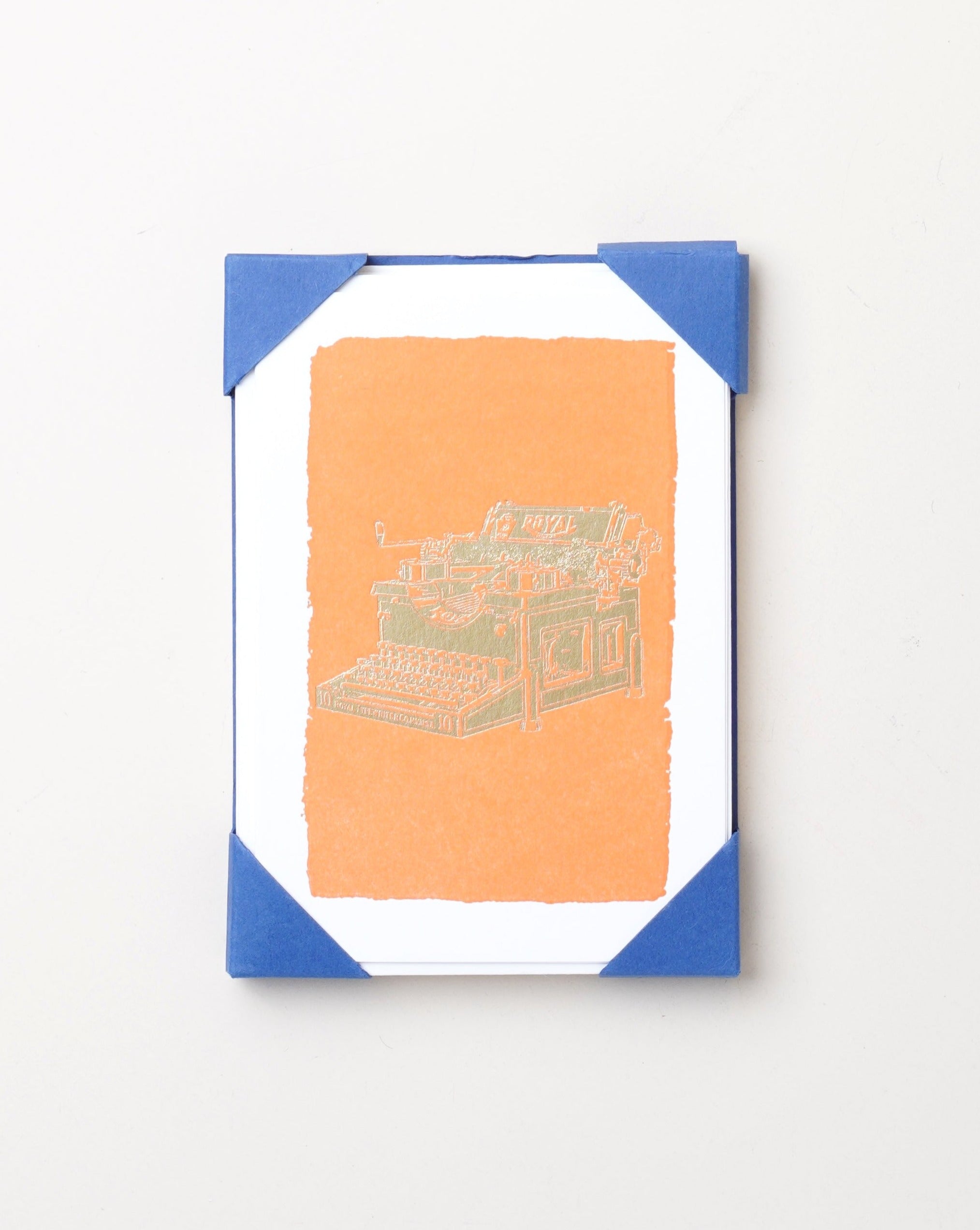 Orange Typewriter Card Set