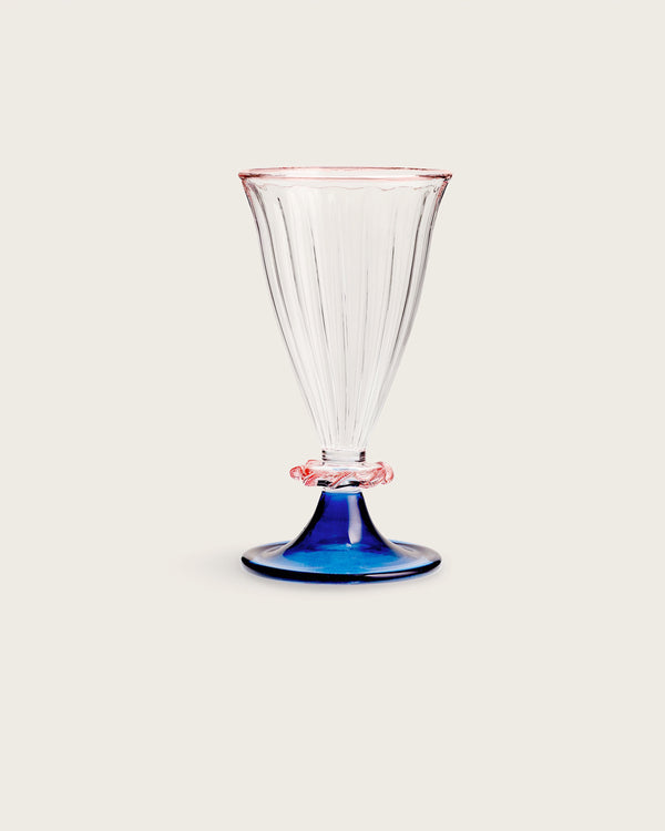 Palace Walk Handblown Wine Glass (Set of 4) Dark Blue