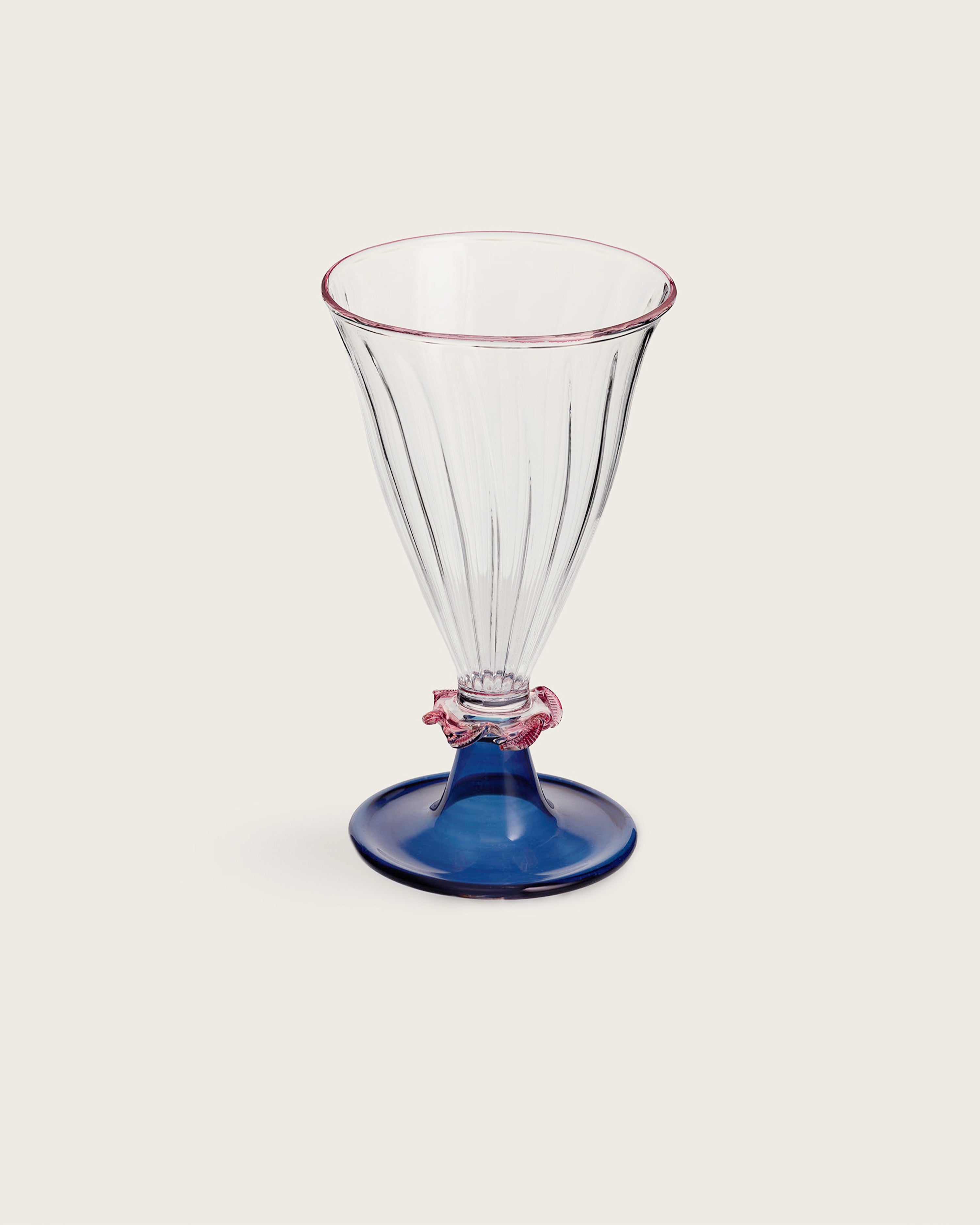 Palace Walk Handblown Wine Glass (Set of 4) Dark Blue