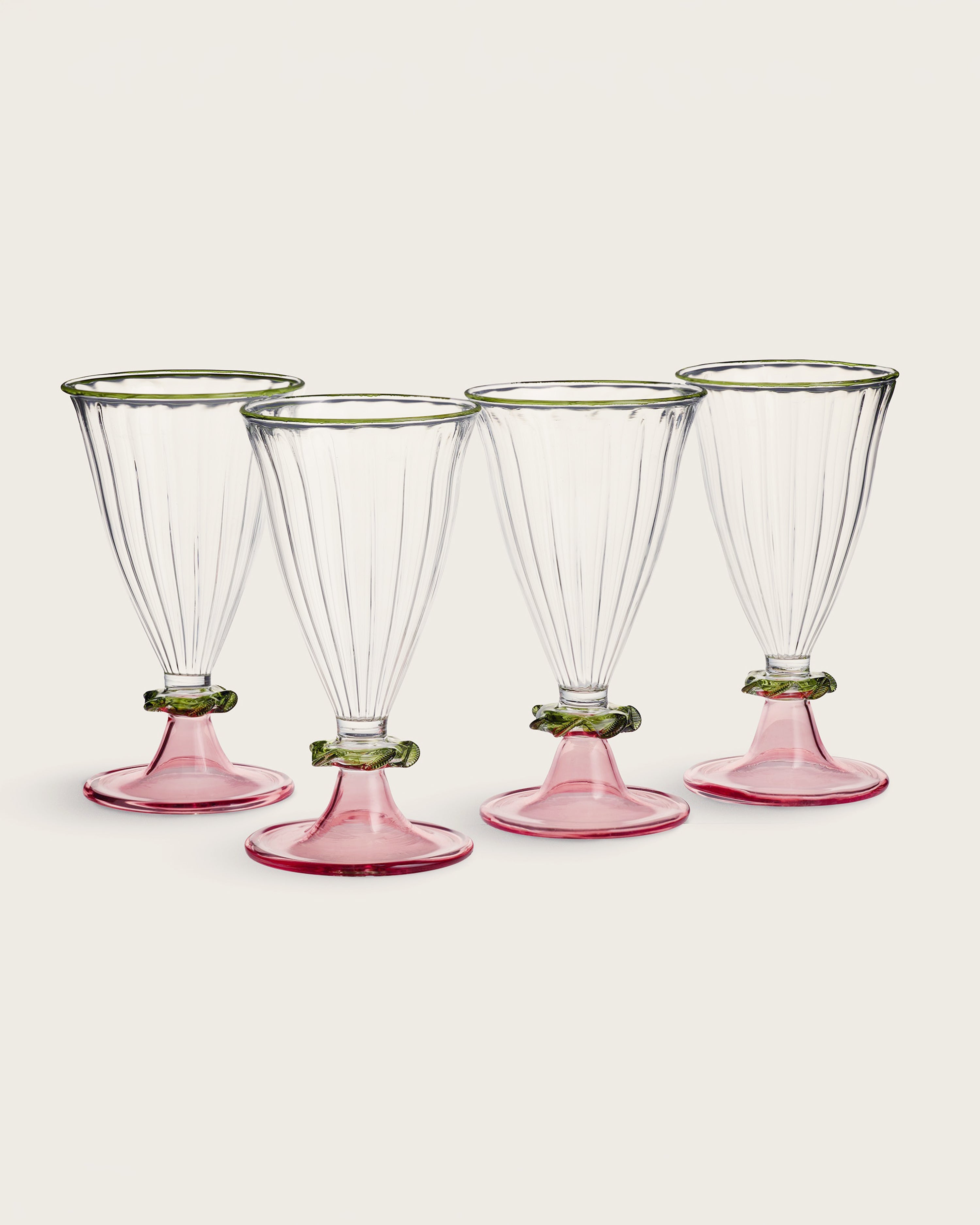 Palace Walk Handblown Wine Glass (Set of 4) Rose