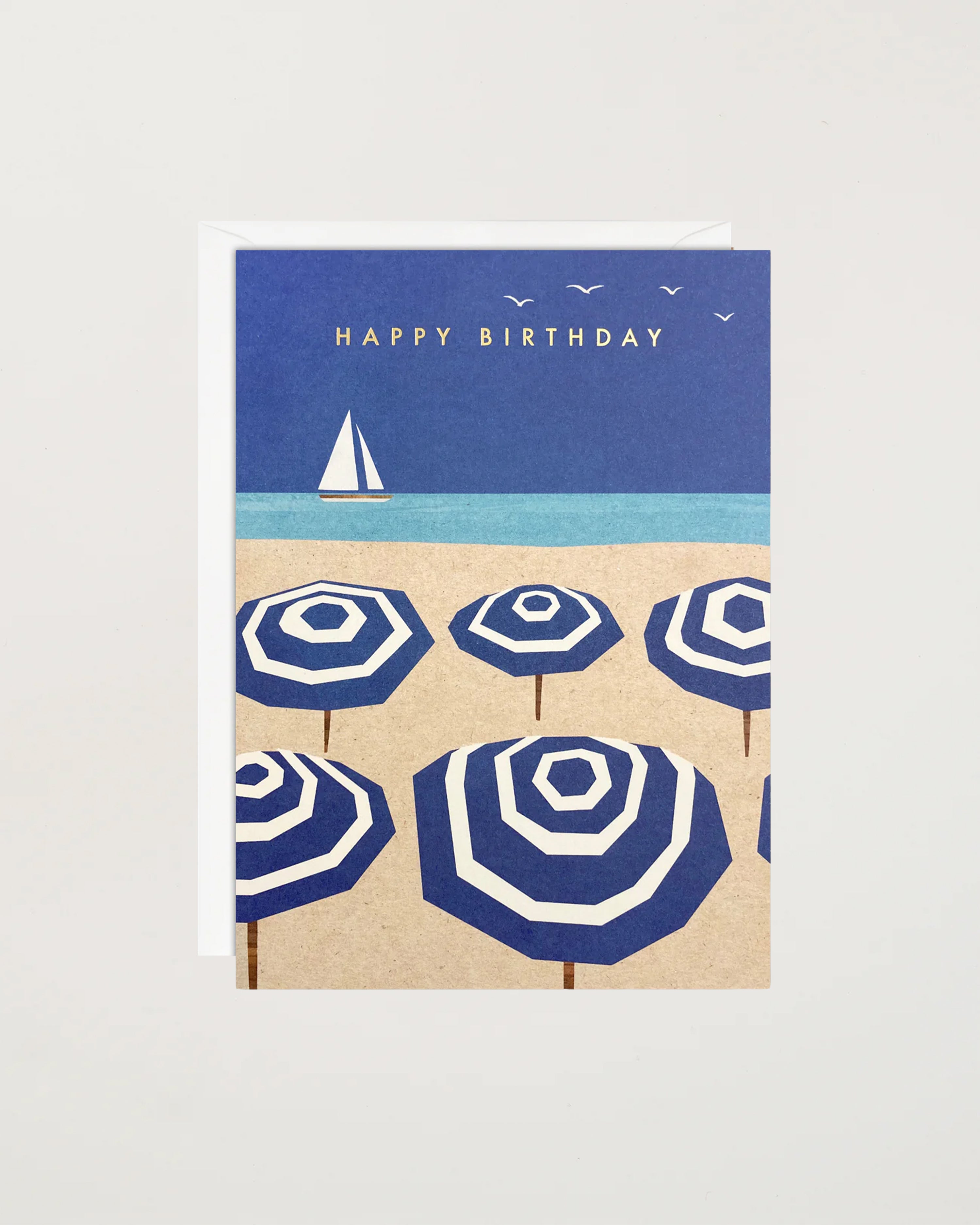 Parasols Birthday Card by James Ellis