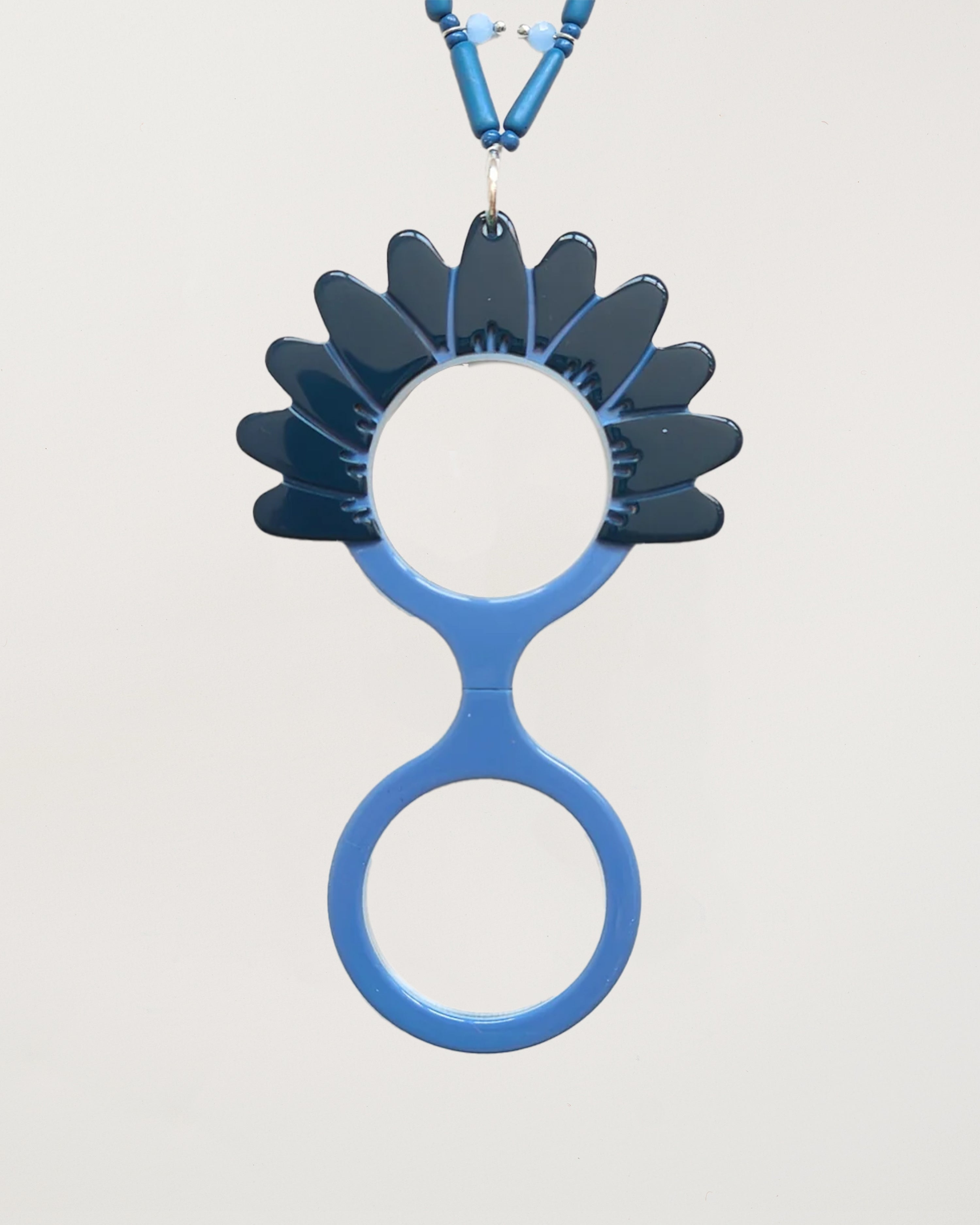 Pendant Glasses Blue Daisy