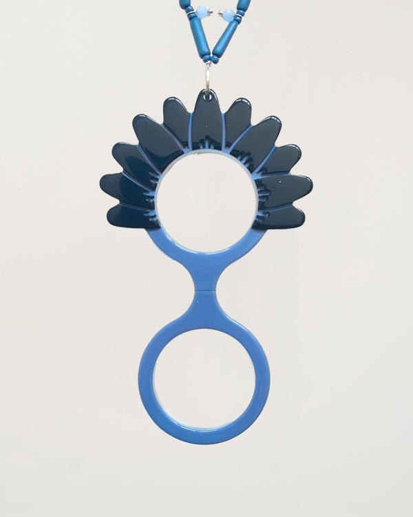 Pendant Glasses Blue Daisy