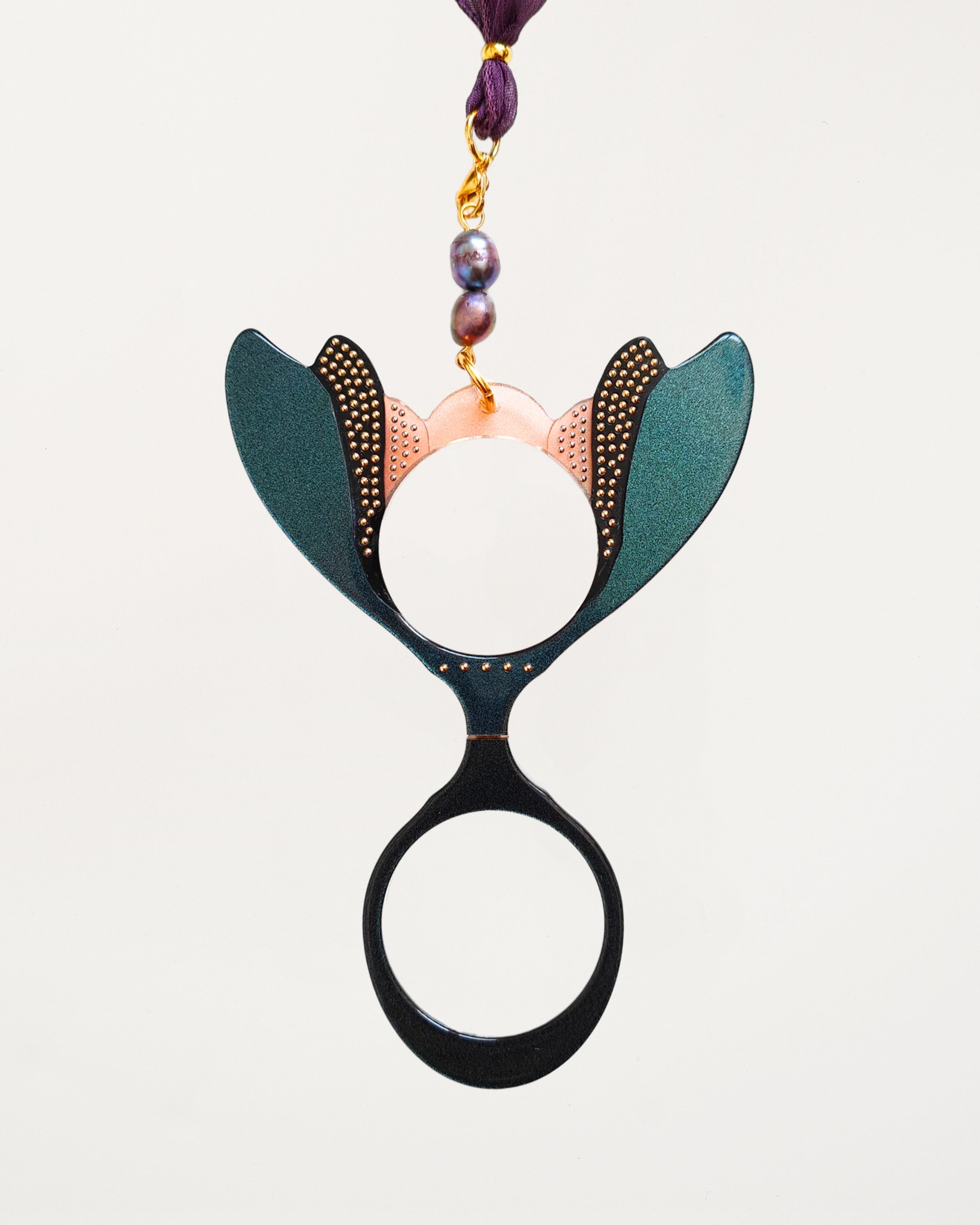 Pendant Glasses Blue Fly