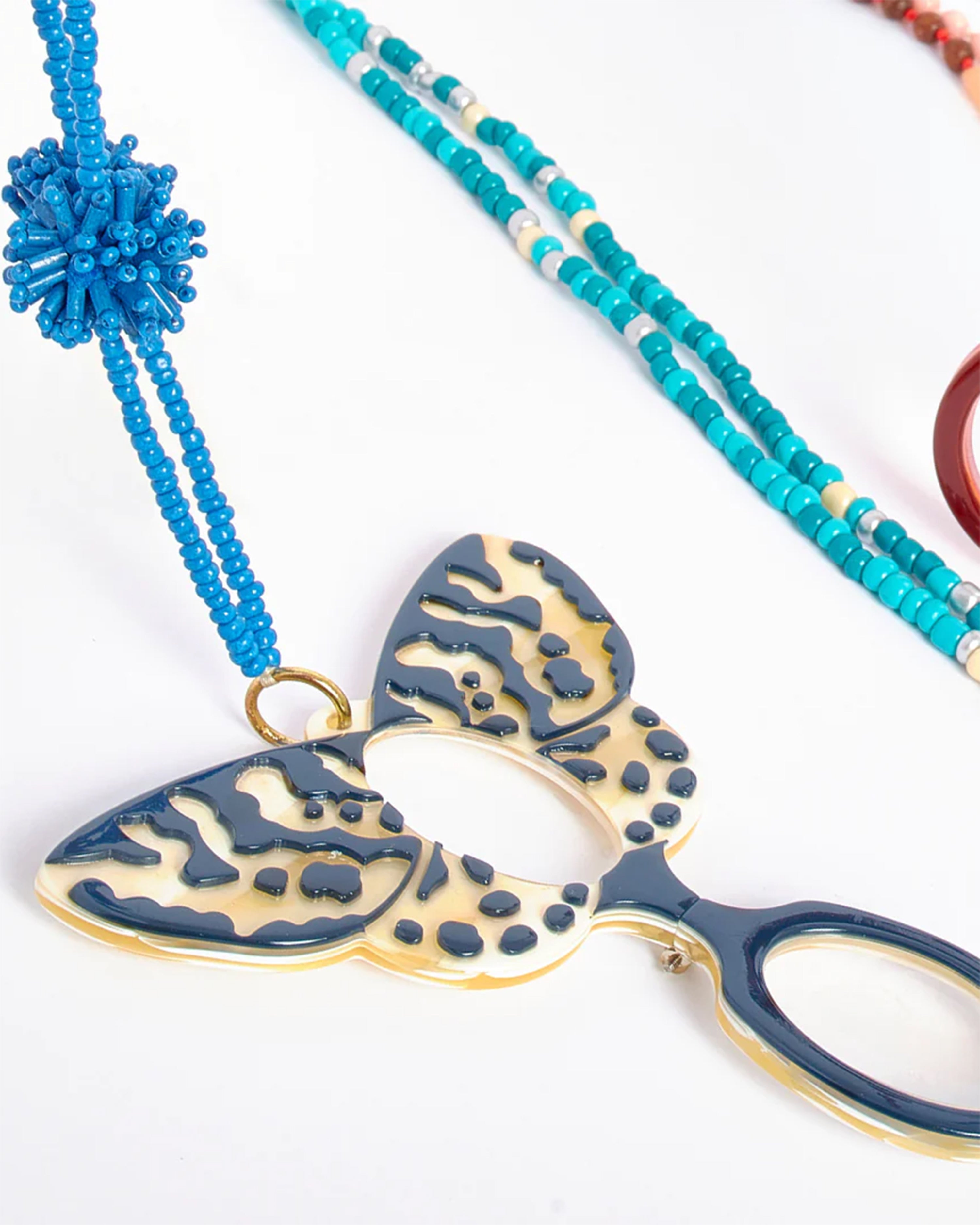 Pendant Glasses Blue Van der Ast Butterfly