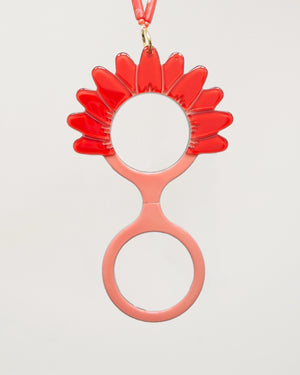 Pendant Glasses Orange Daisy