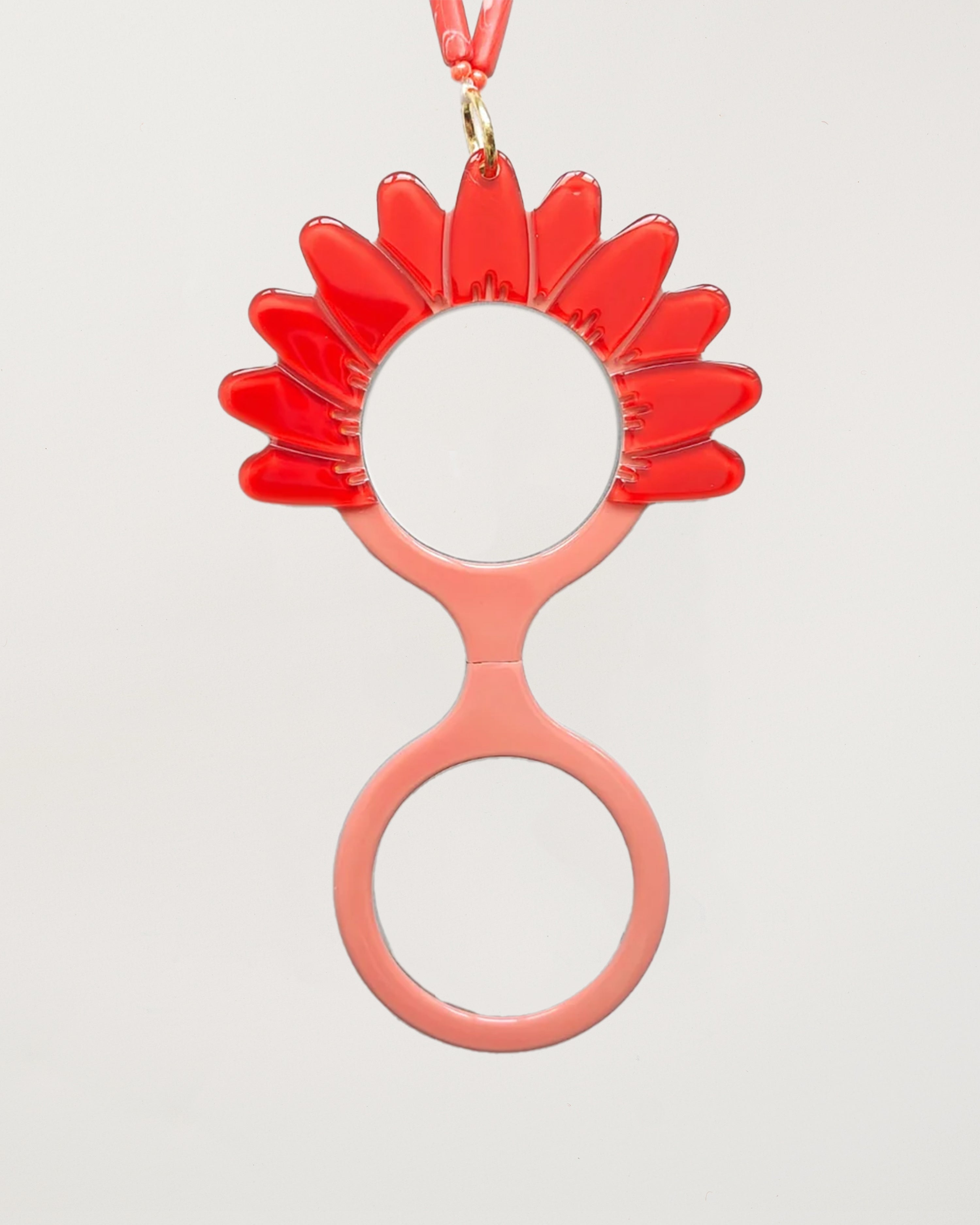 Pendant Glasses Orange Daisy