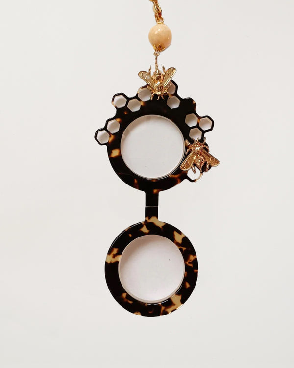 Pendant Glasses Tortoiseshell Beige Bees