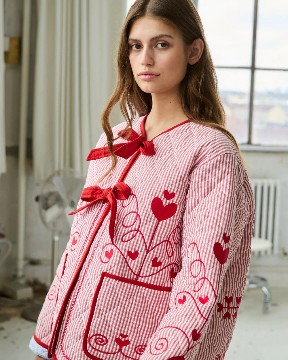 Penny Jacket Red Stripes