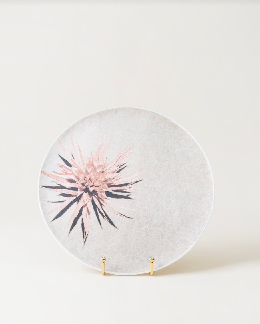 Pink Flower Plate D28cm