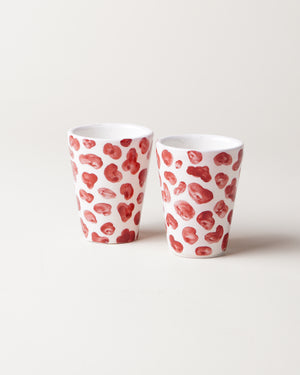 Pink Spots Set of 2 Shot Glasses