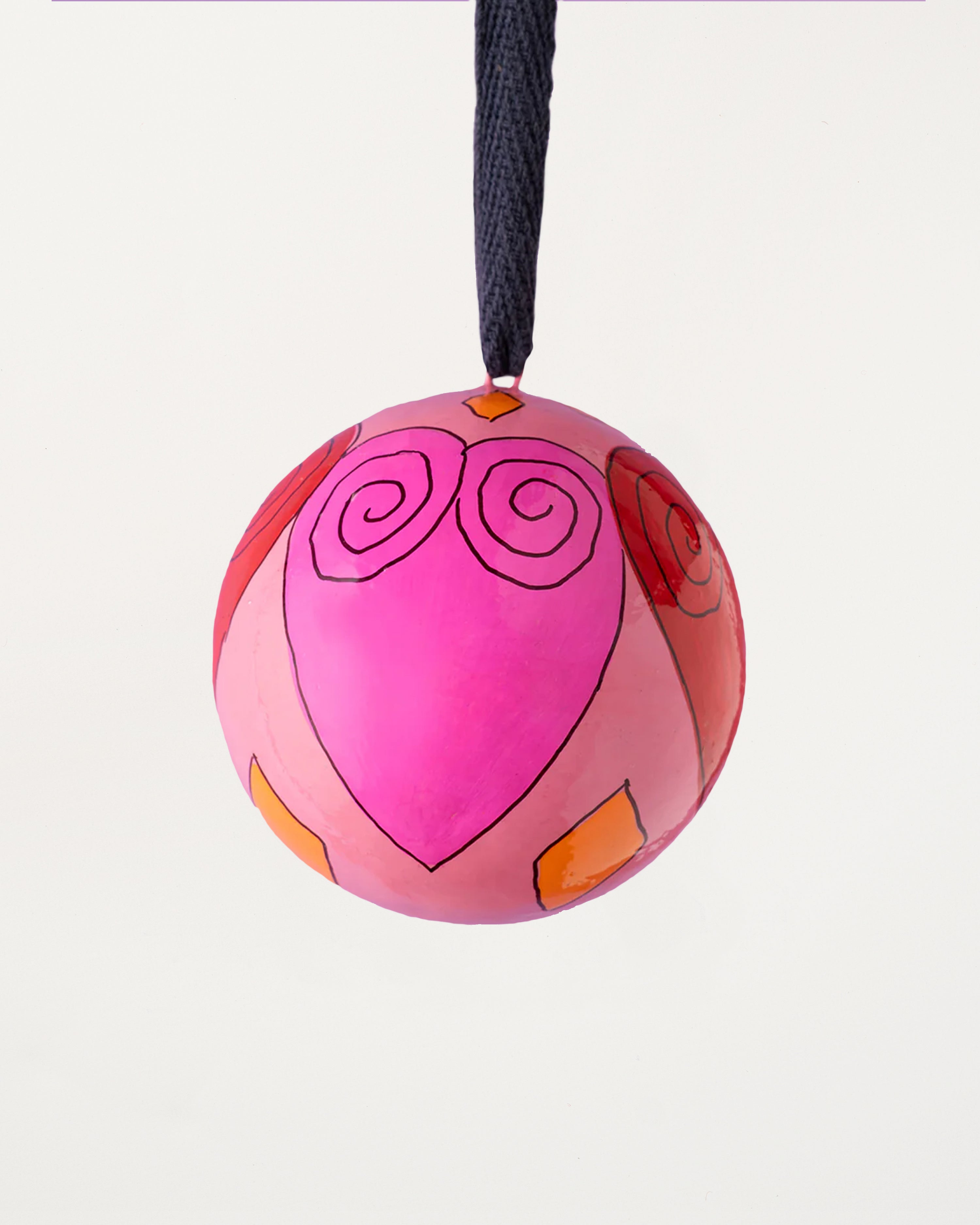 Pink & Red Hearts Bauble