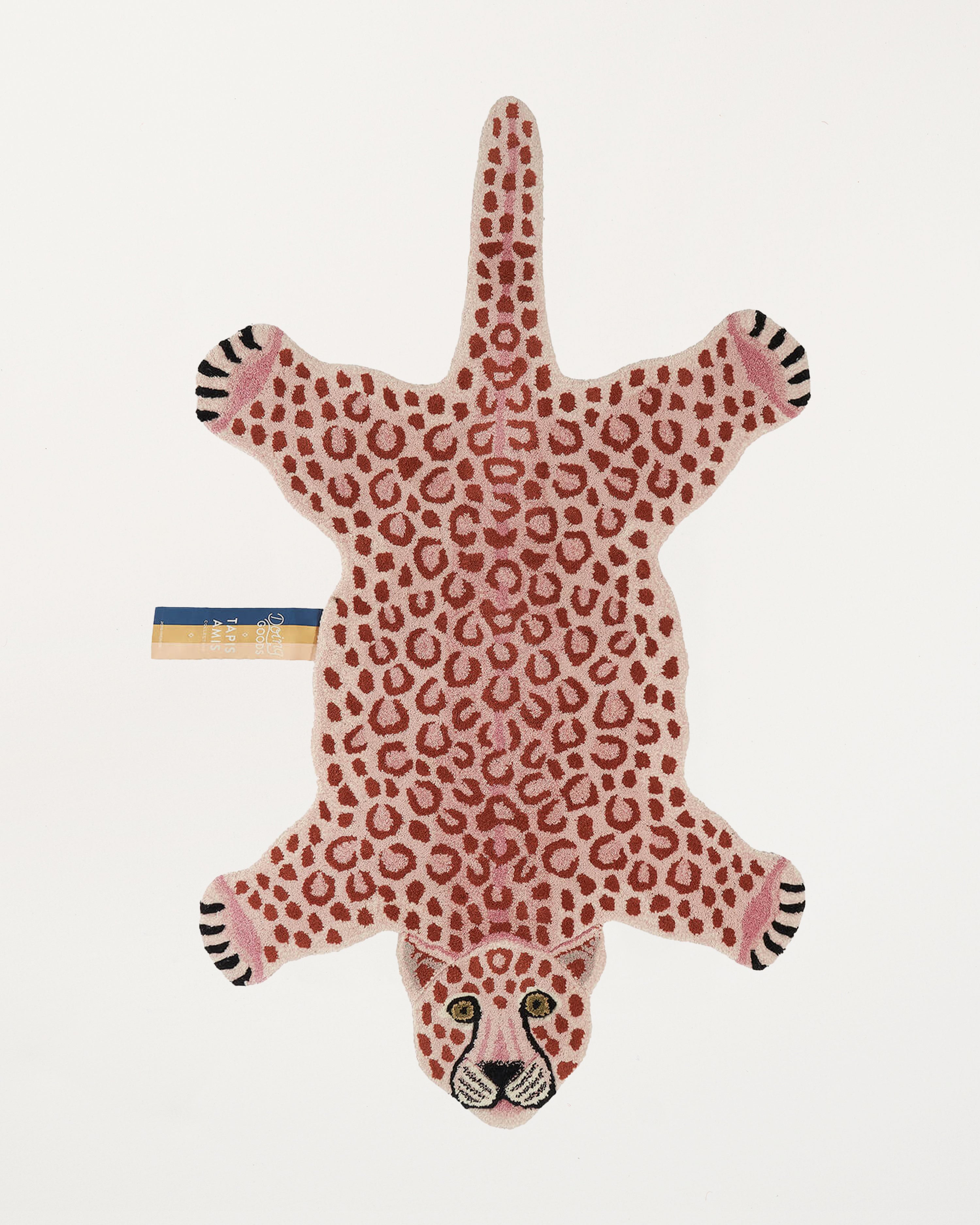 Pinky Leopard Rug Large