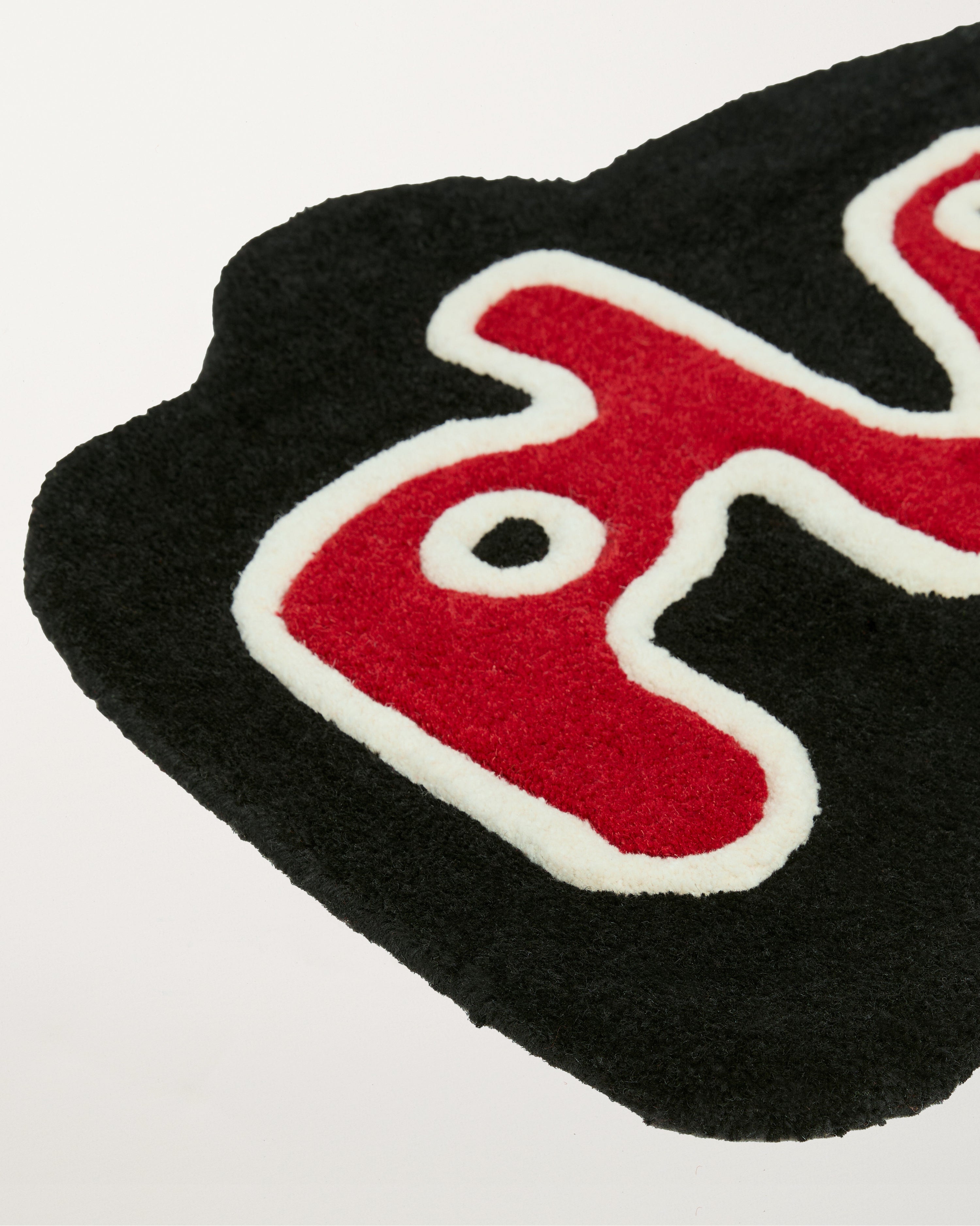 Playboy x Wavey Casa Runner Rug Black, Red & White