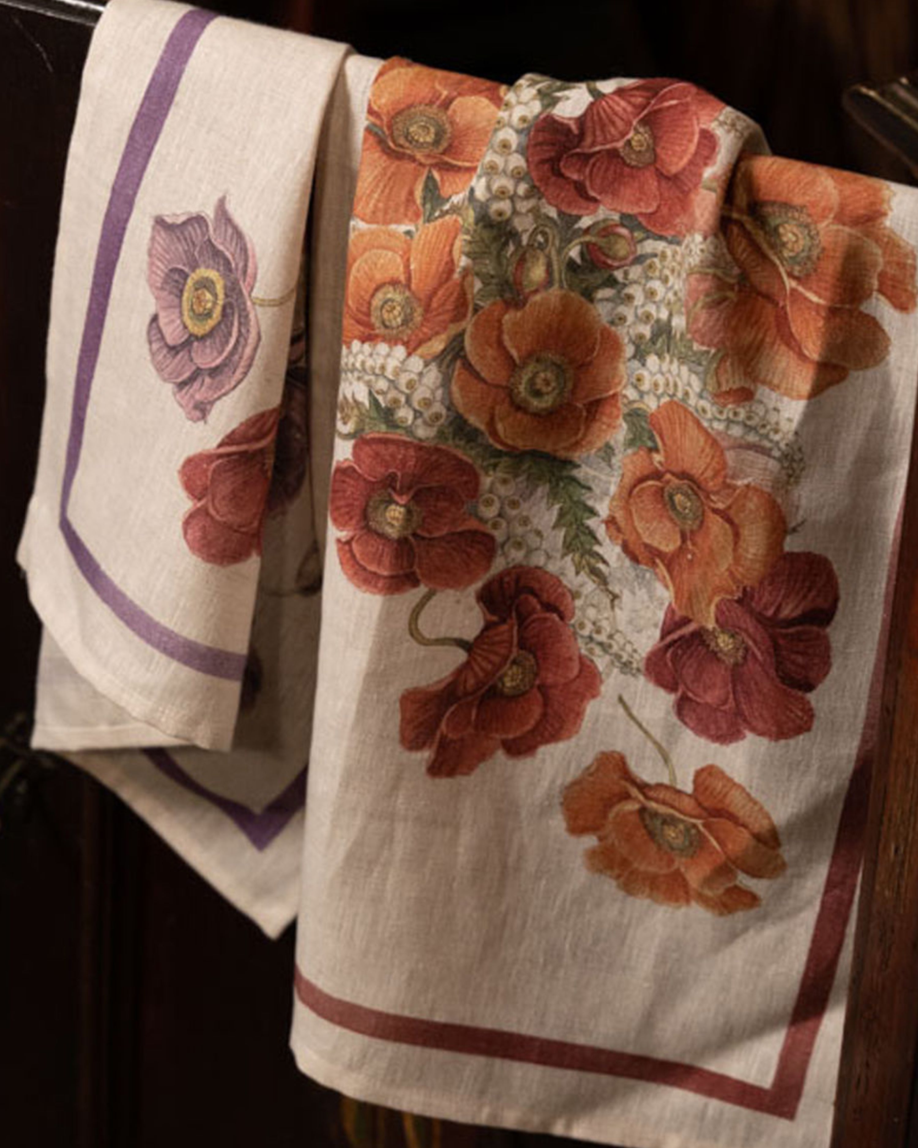 Poppy Violet Kitchen Towel 50x70cm