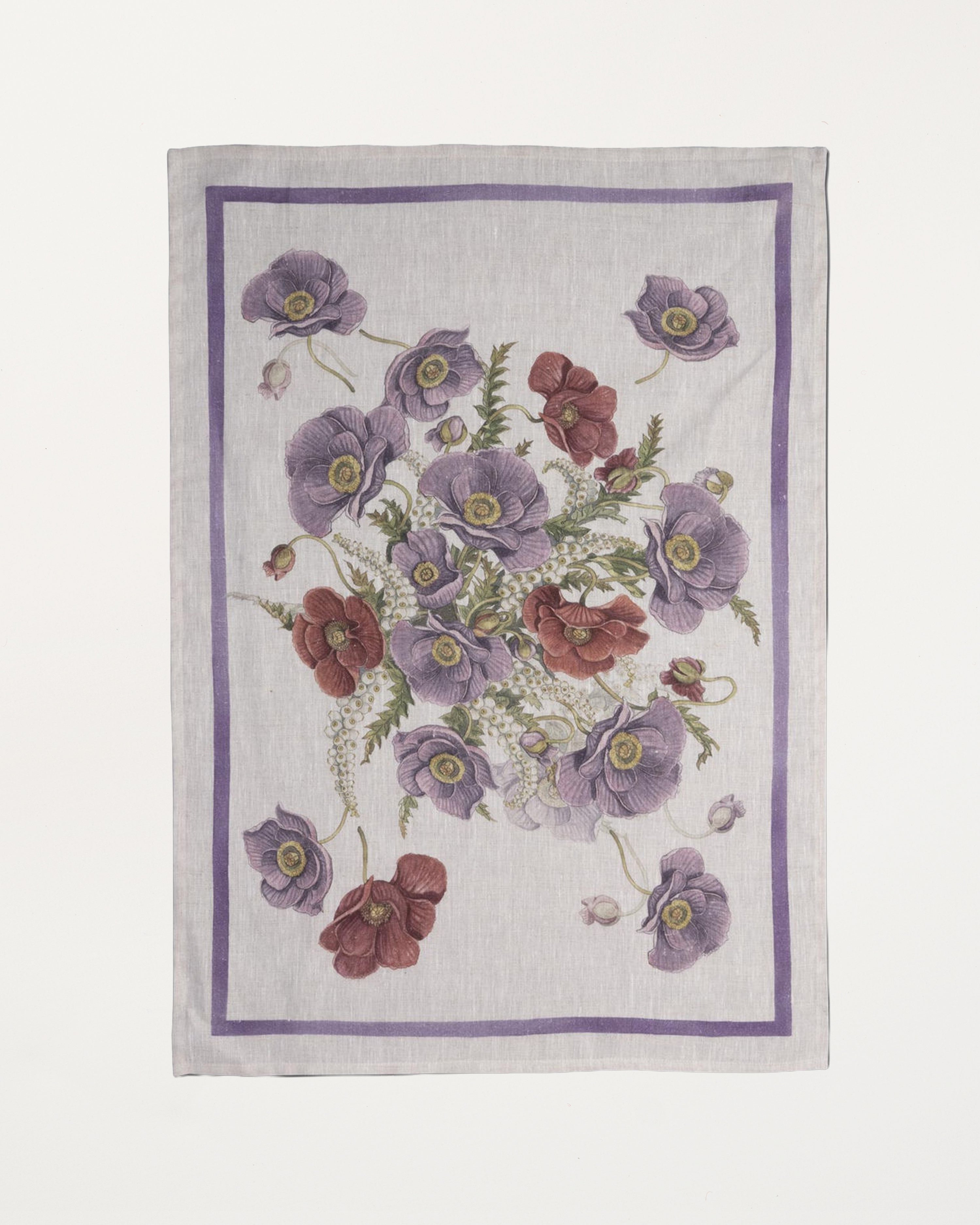 Poppy Violet Kitchen Towel 50x70cm