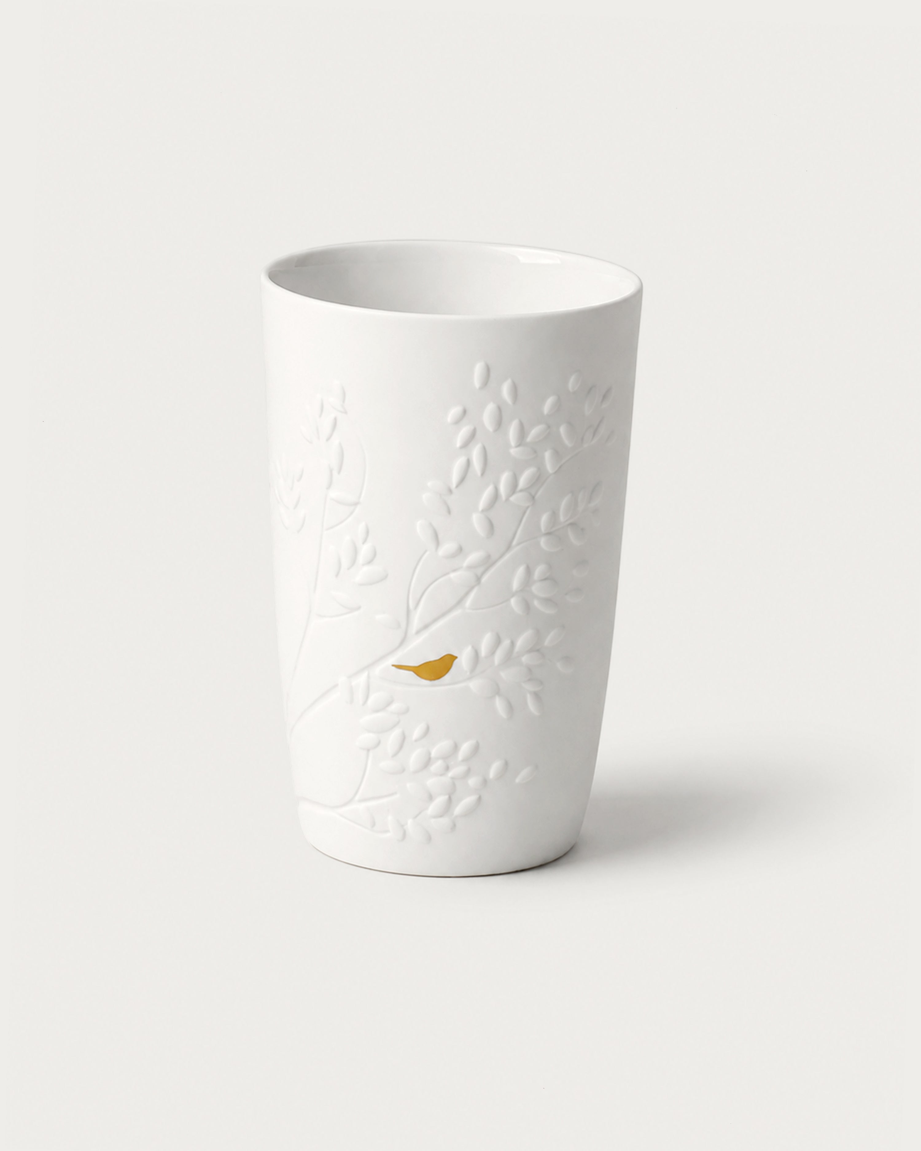 Porcelain Stories Vase Golden Birds