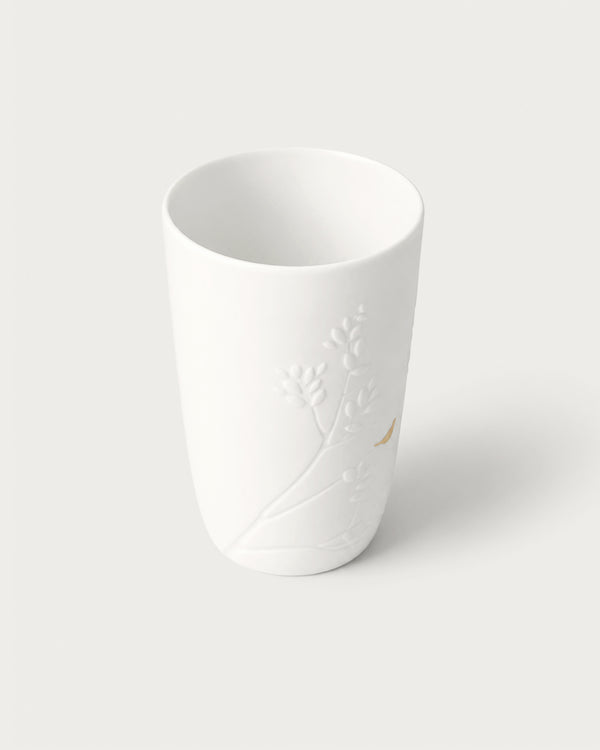 Porcelain Stories Vase Golden Birds