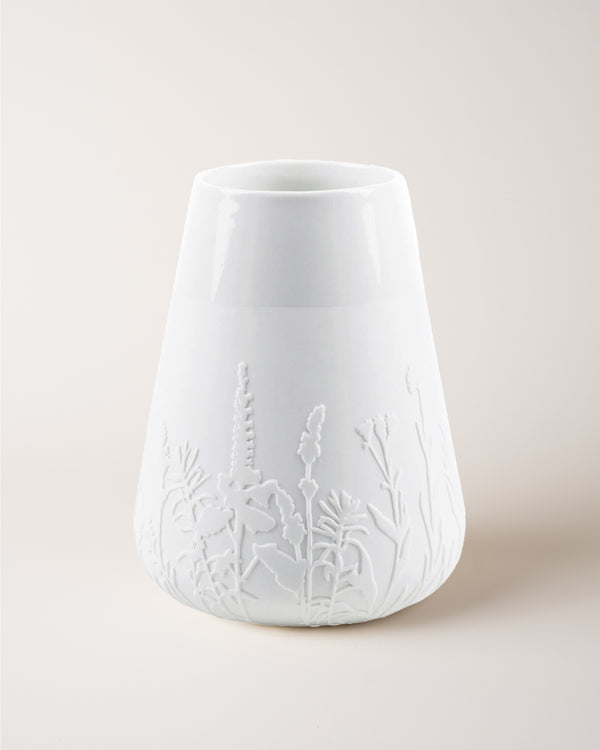 Porcelain Vase Flower Meadow H18cm