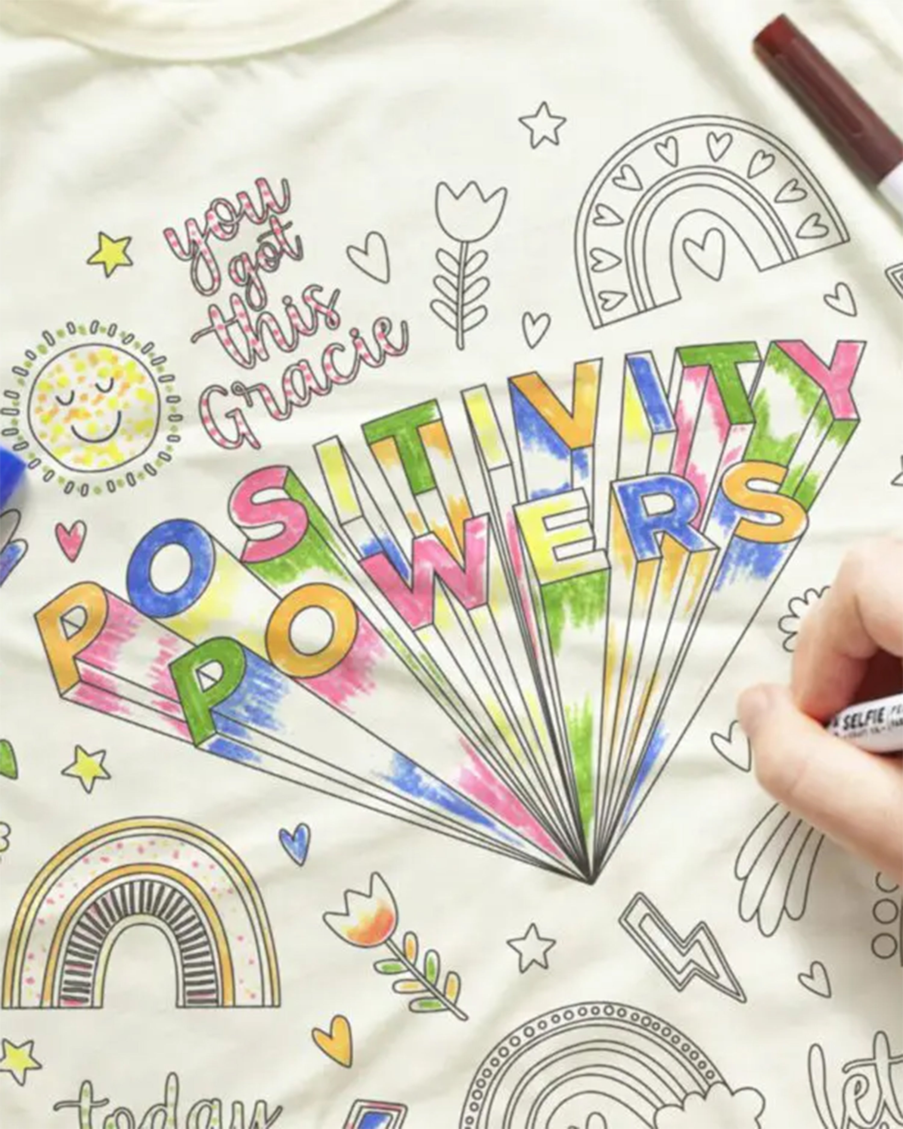 Positivity Powers Colour In T-shirt