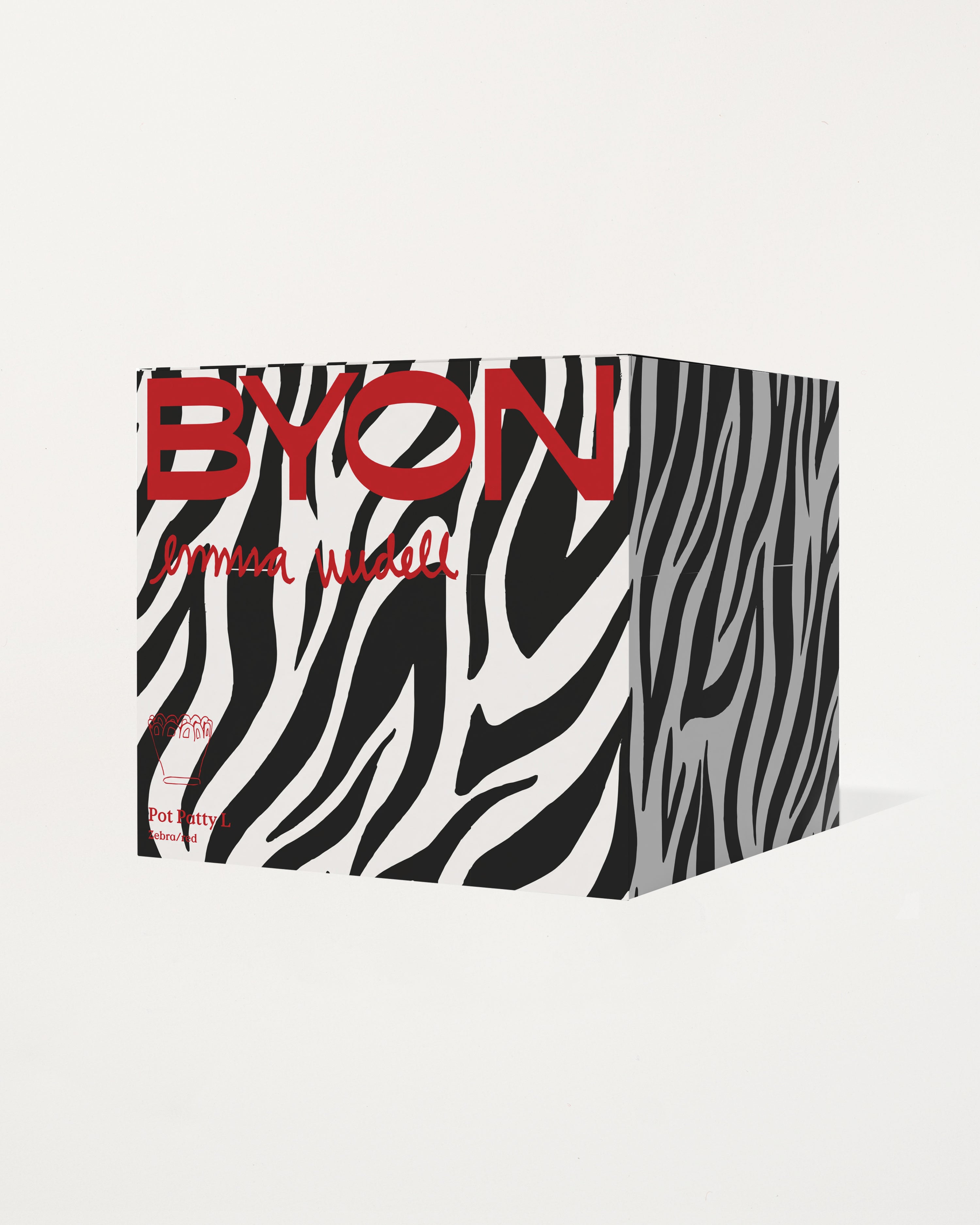 Pot Patty L Zebra/Red