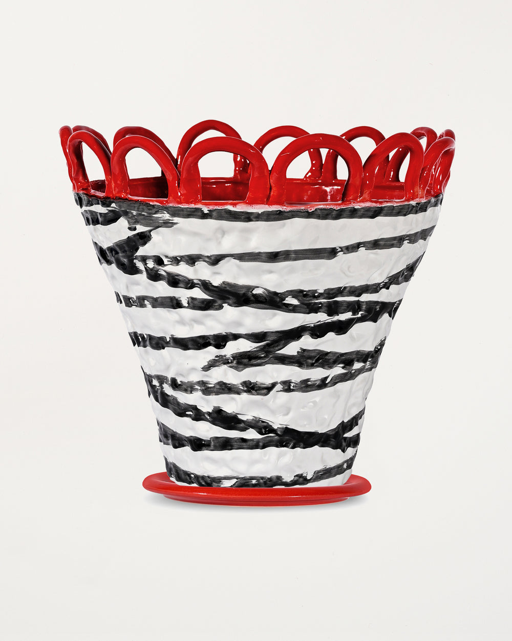Pot Patty L Zebra/Red