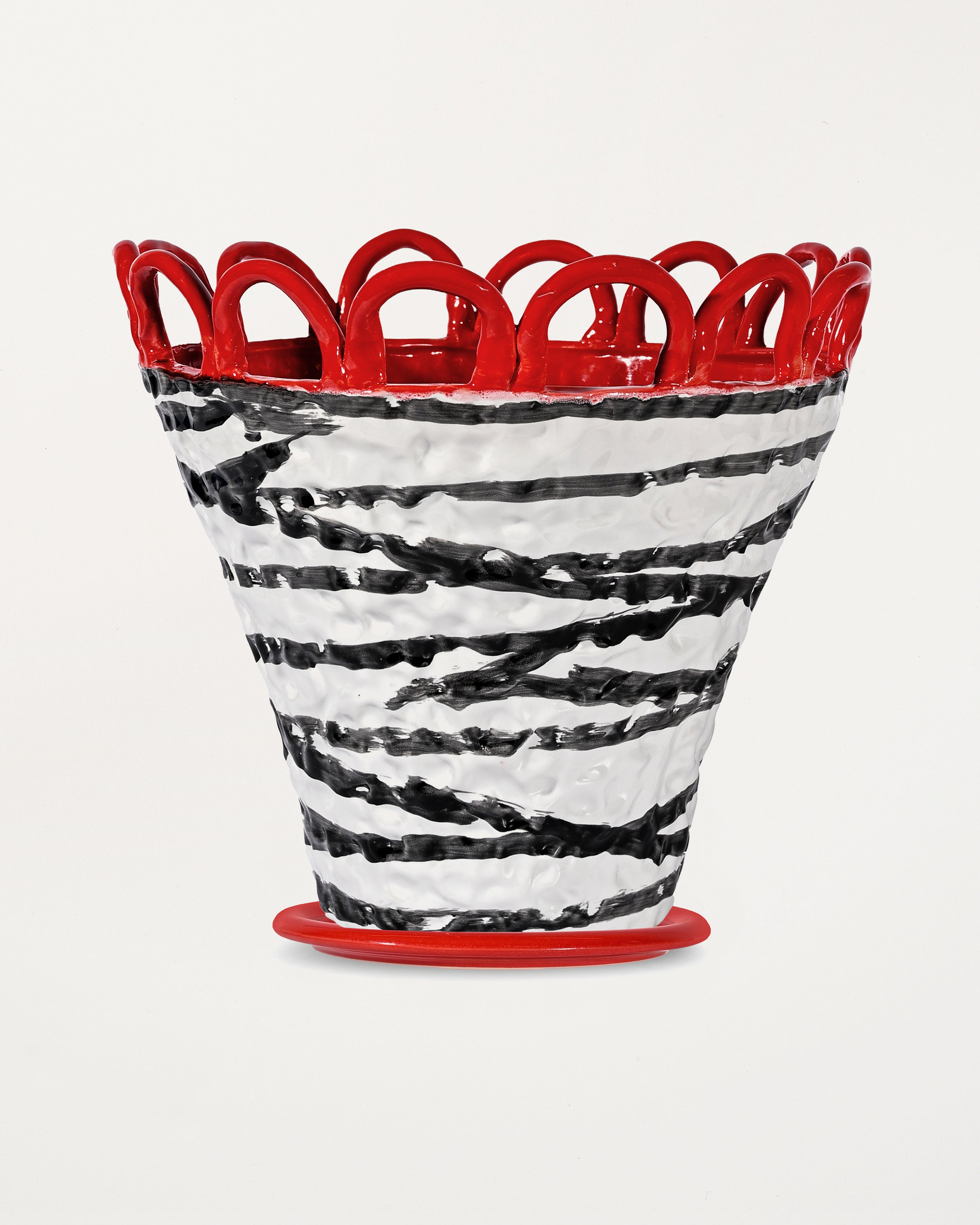 Pot Patty L Zebra/Red