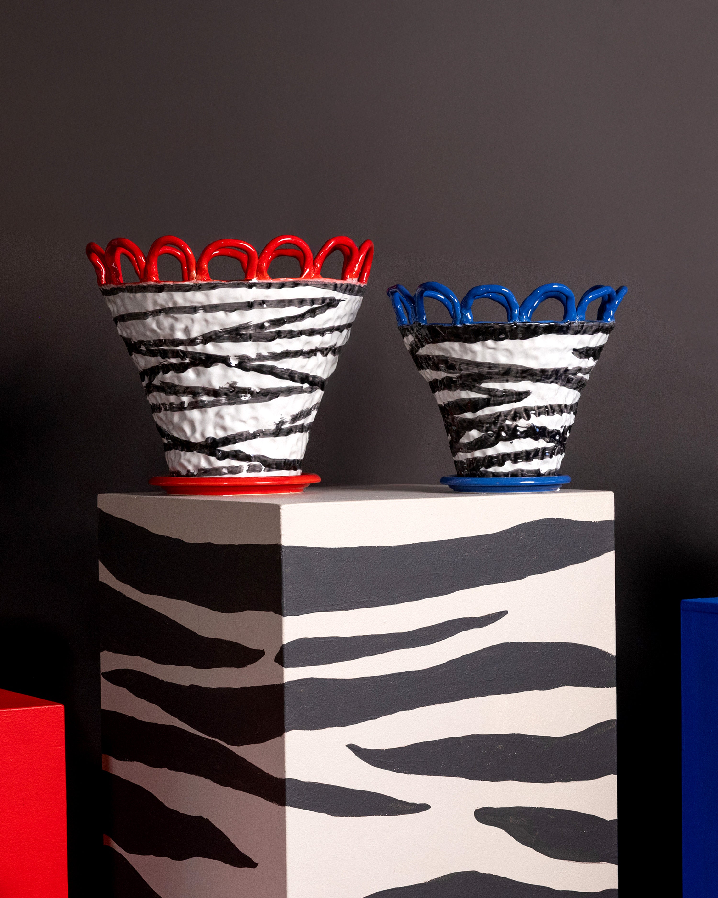 Pot Patty L Zebra/Red