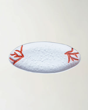 Red Coral Oval Platter Matt L50cm