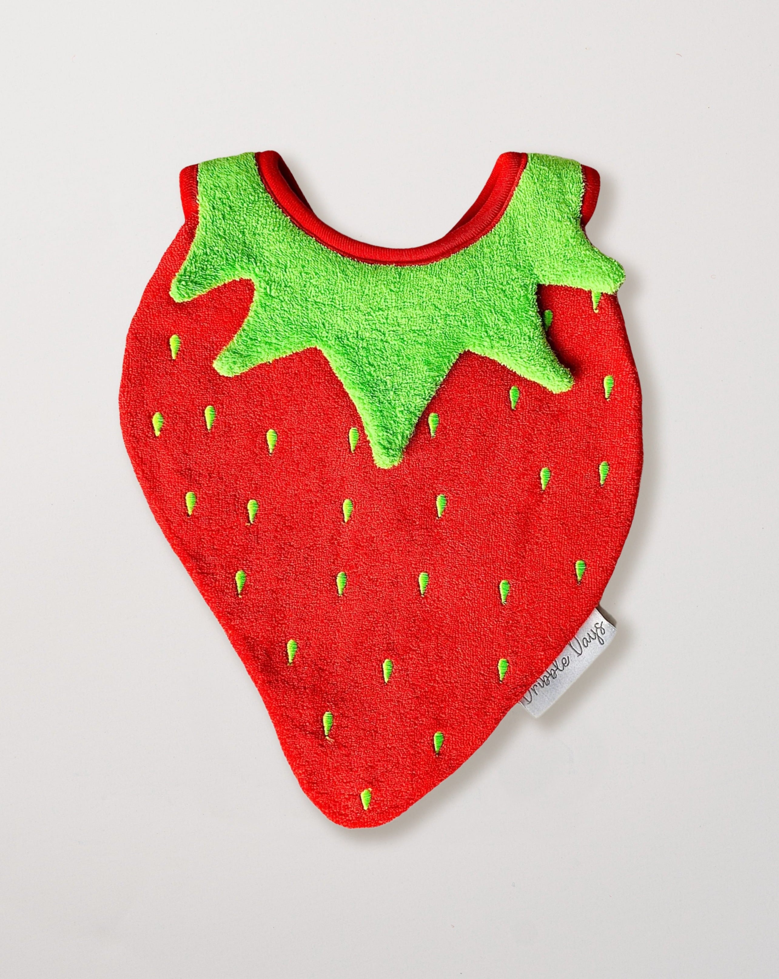 Red Strawberry Shaped Baby Bib