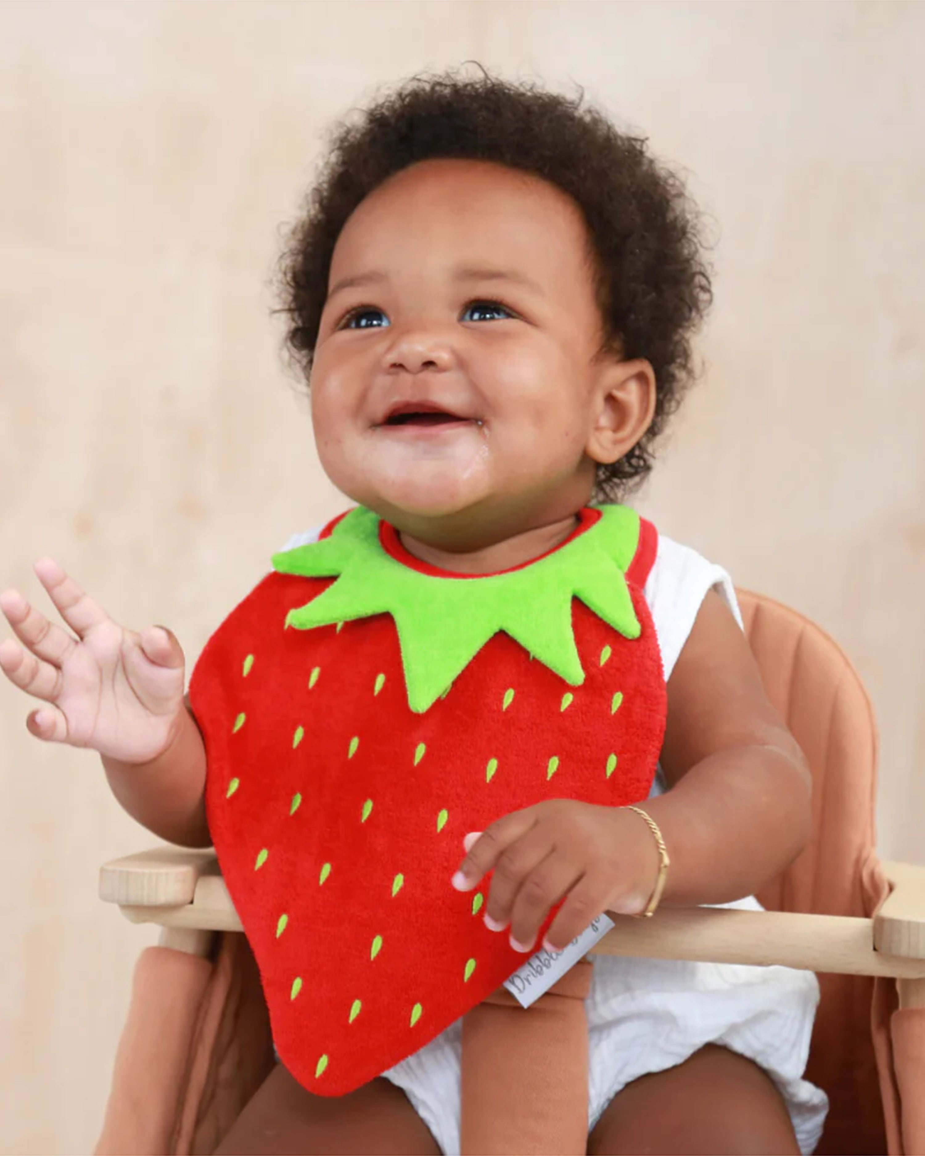 Red Strawberry Shaped Baby Bib