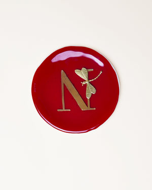 Letter Plate Dragonfly D14cm