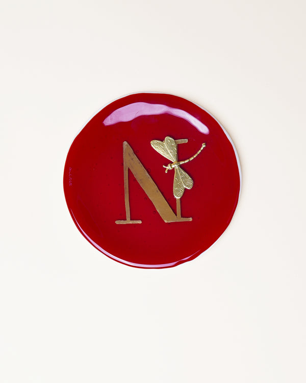 Letter Plate Dragonfly D14cm