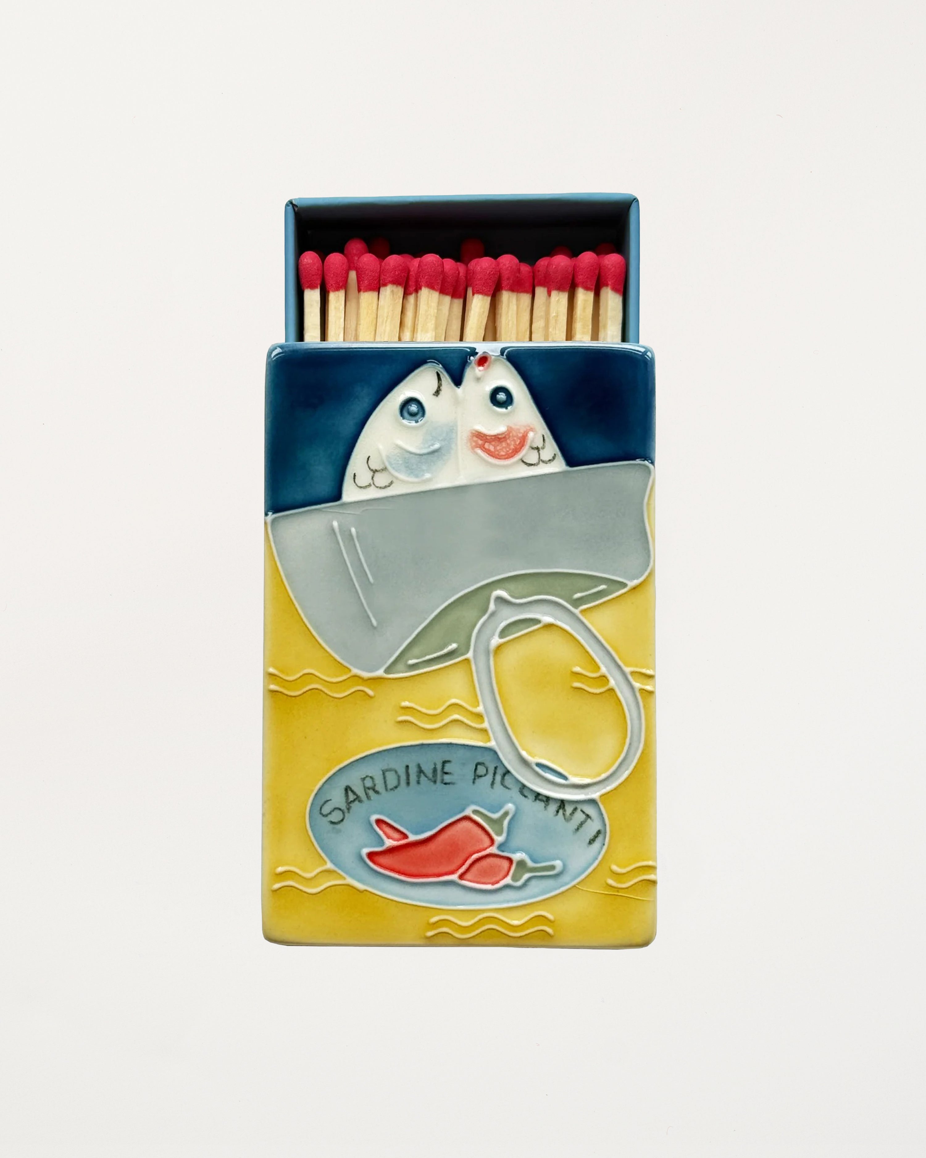 Sardine Picante Ceramic Matchbox
