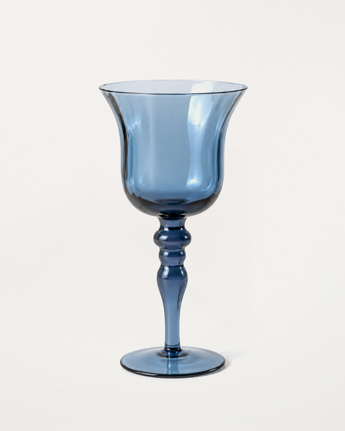Set 6 Wine Glasses Texture Blue/Green Nuances