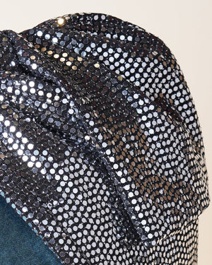 Silver Sequins Turban/M