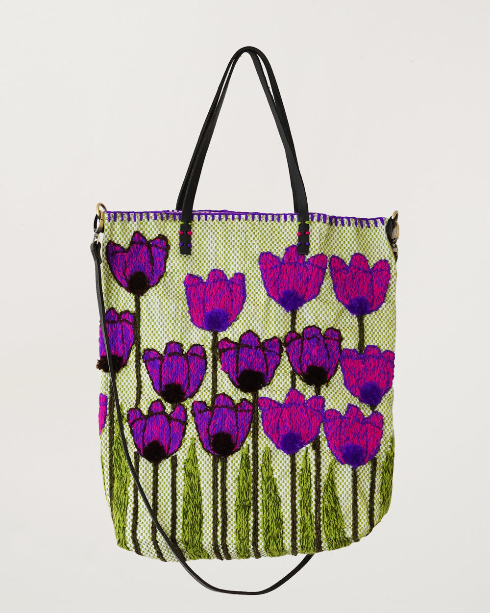Small Recycled Food Bag Purple Flowers