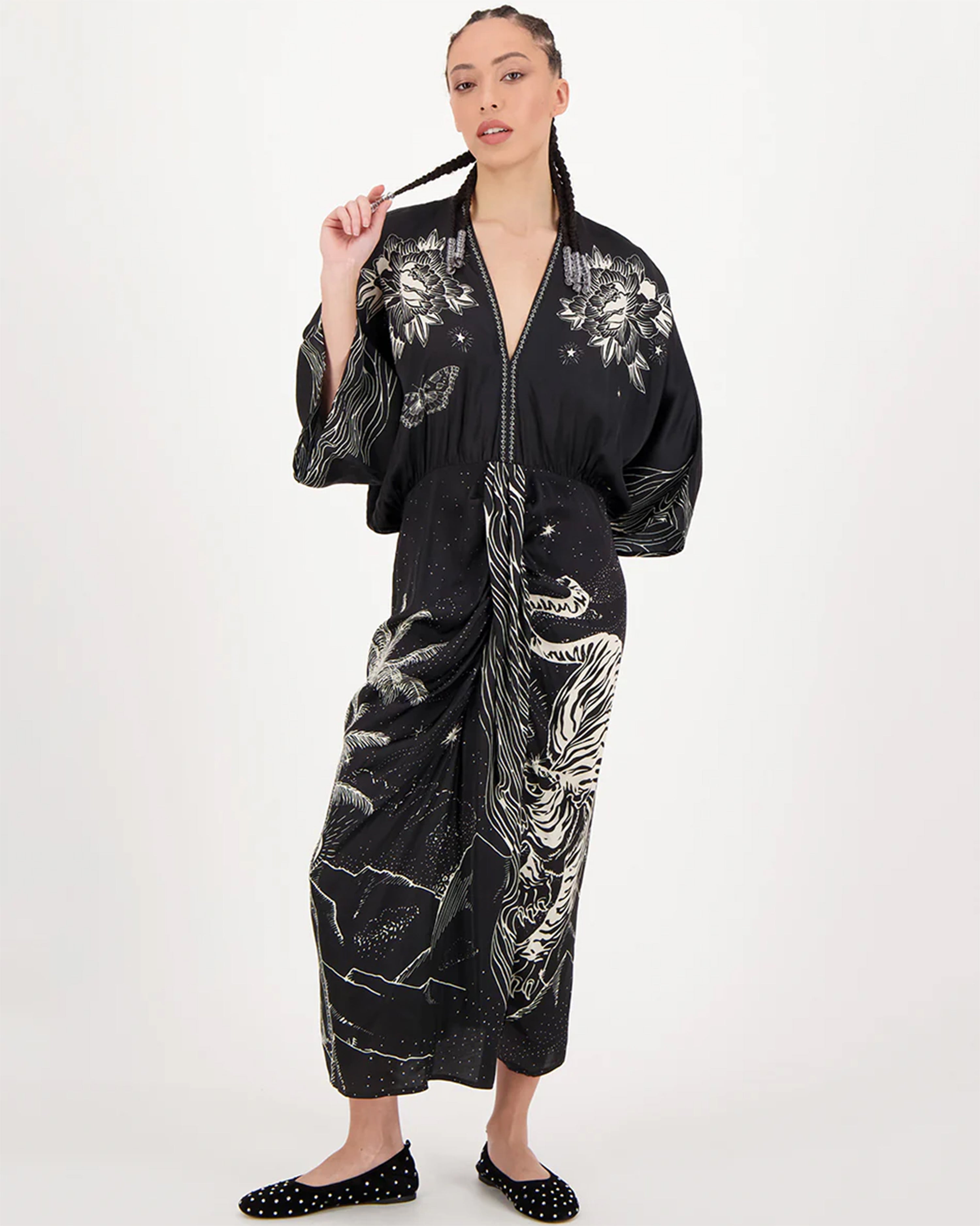 Sophia Black Magic Kimono Dress