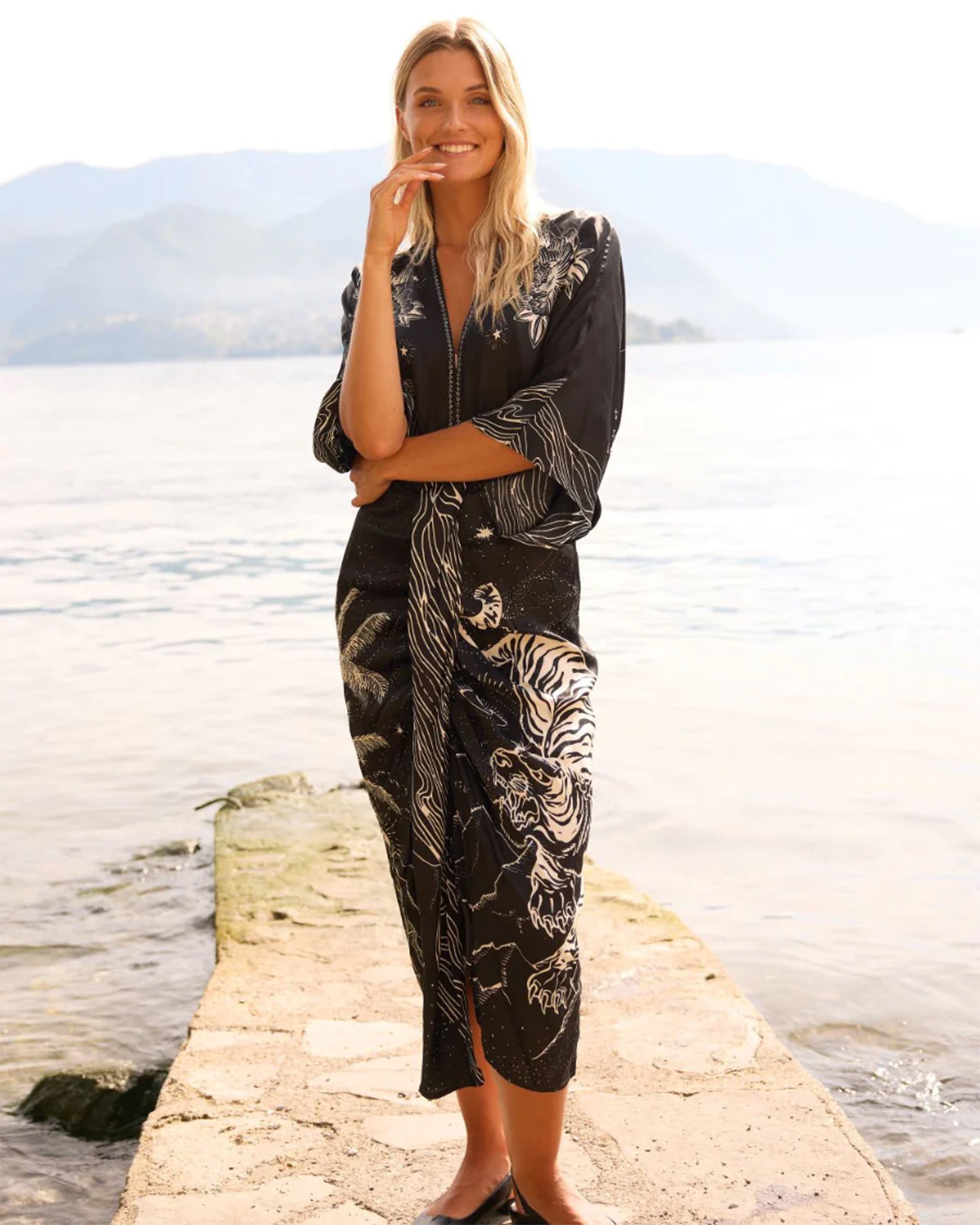 Sophia Black Magic Kimono Dress