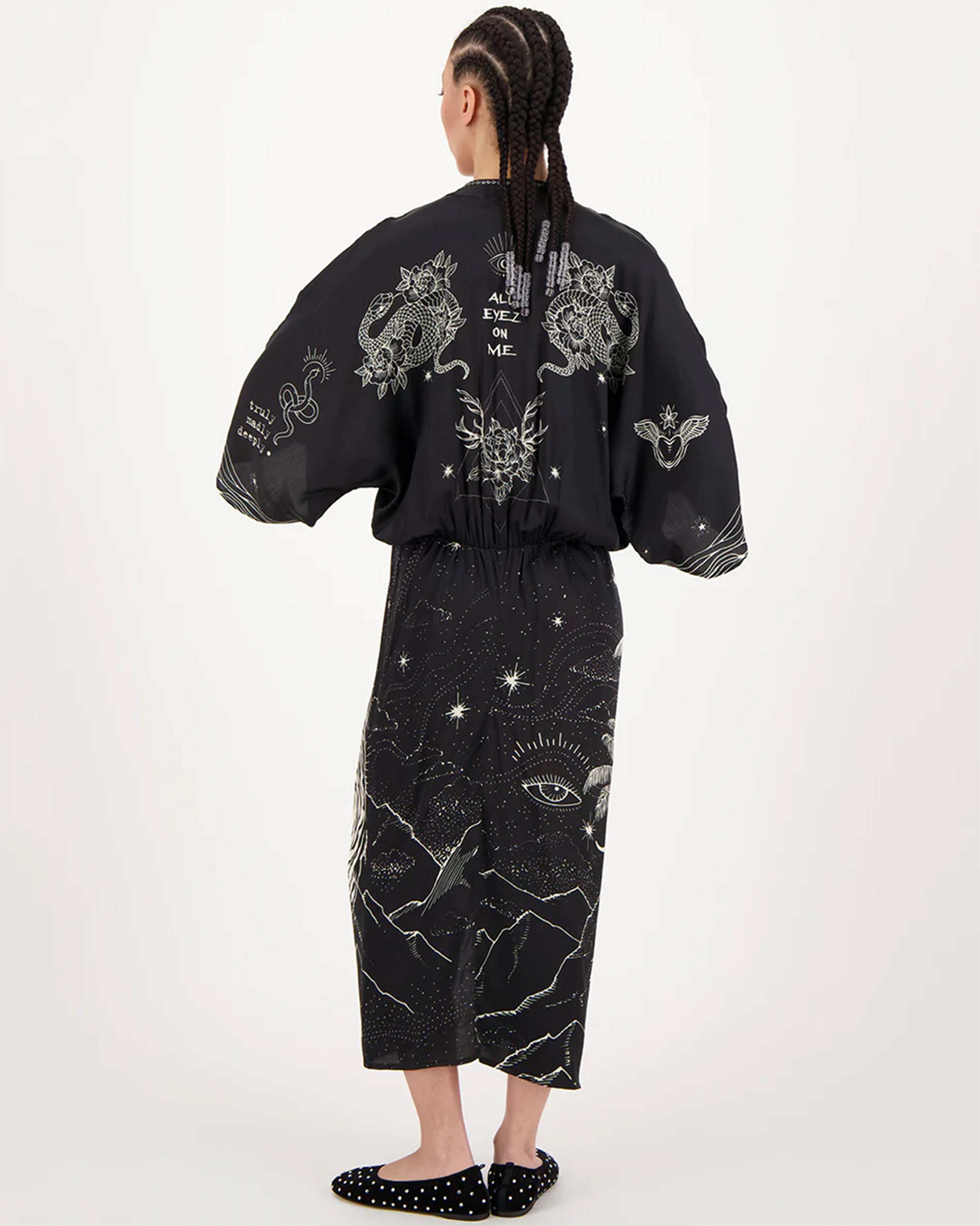 Sophia Black Magic Kimono Dress