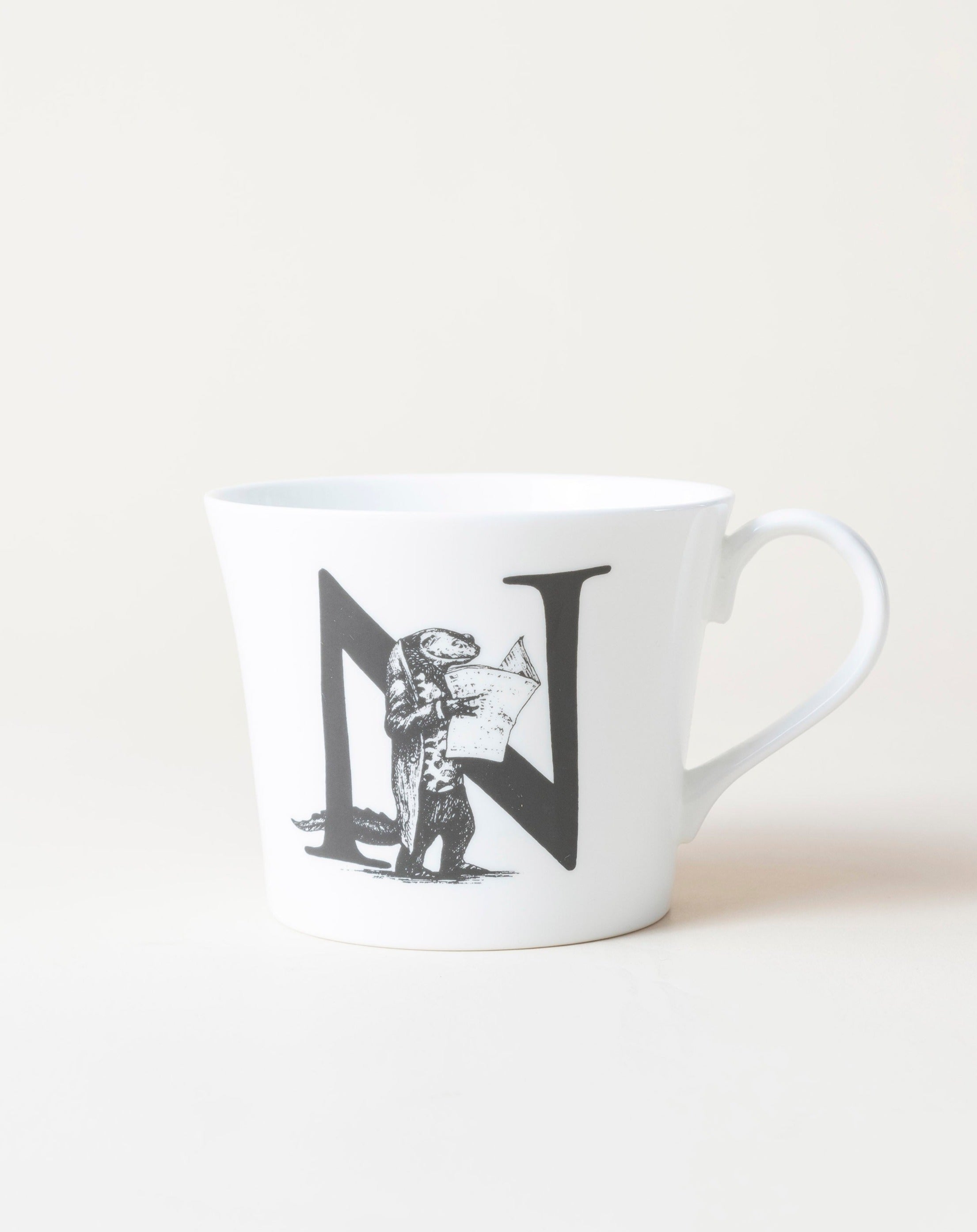 Newt with Newspaper Mighty Alphabet Mug