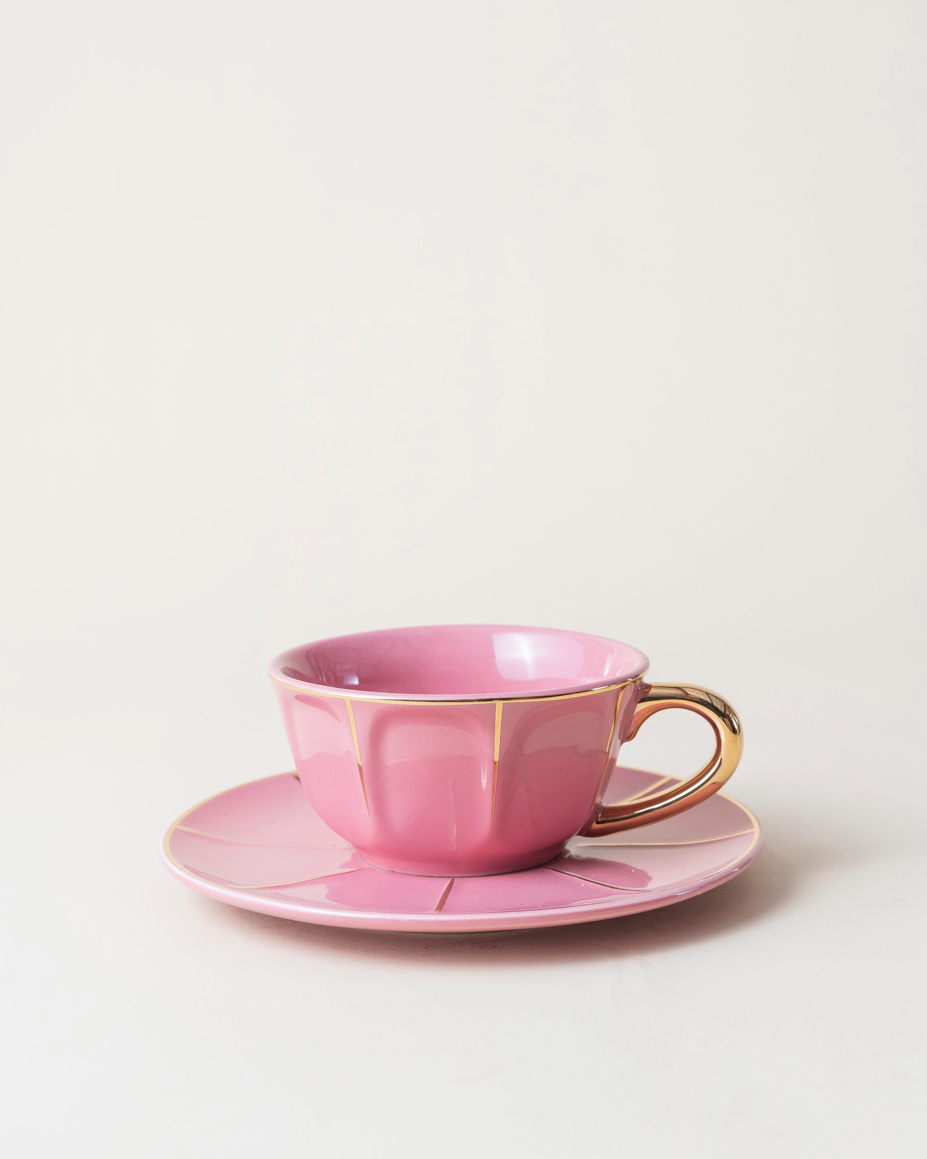 Tea Cup & Saucer/Pink